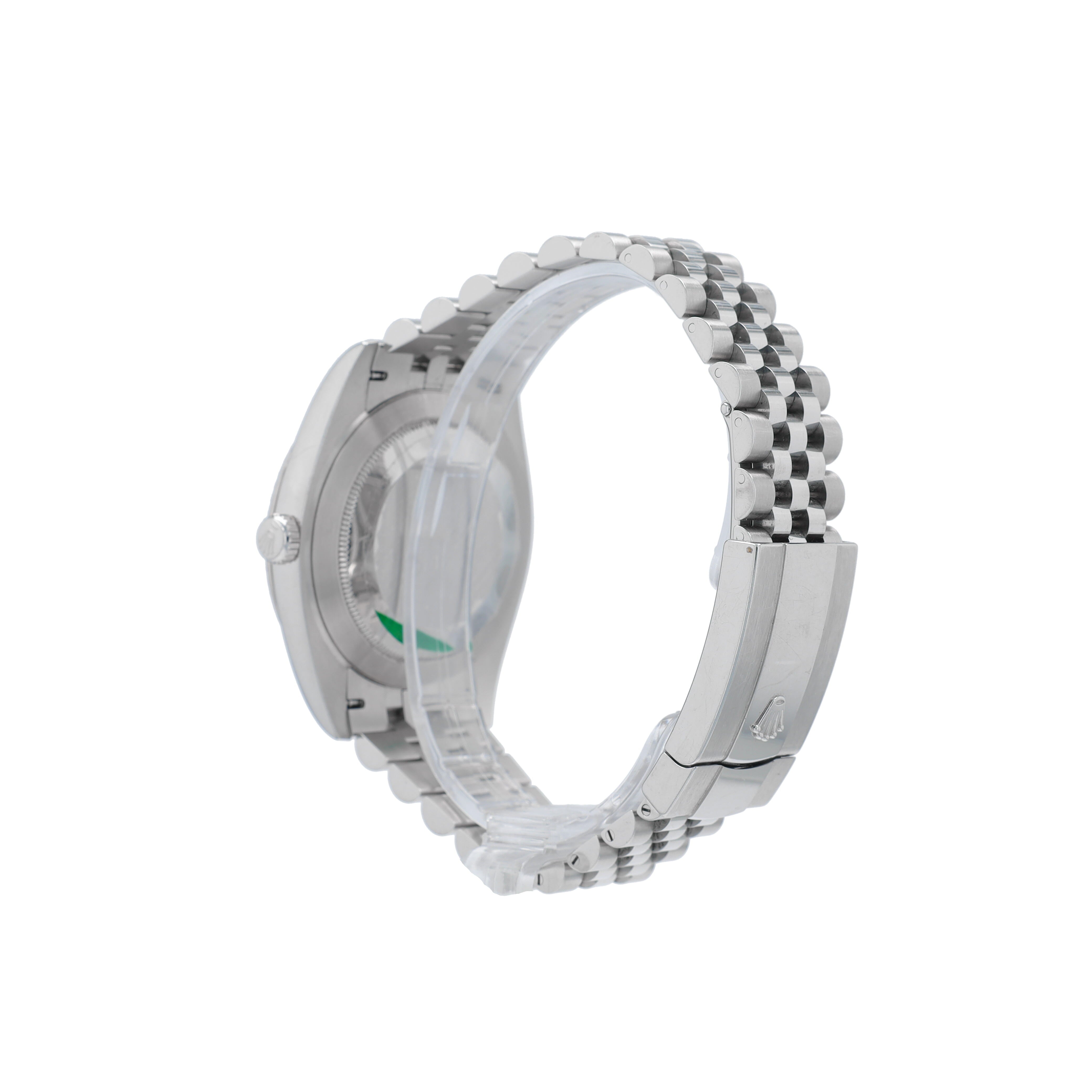 B&P Rolex Datejust 126334 41mm Grey luminous Index Dial Fluted Bezel Jubilee Band - Luxuriant Concierge