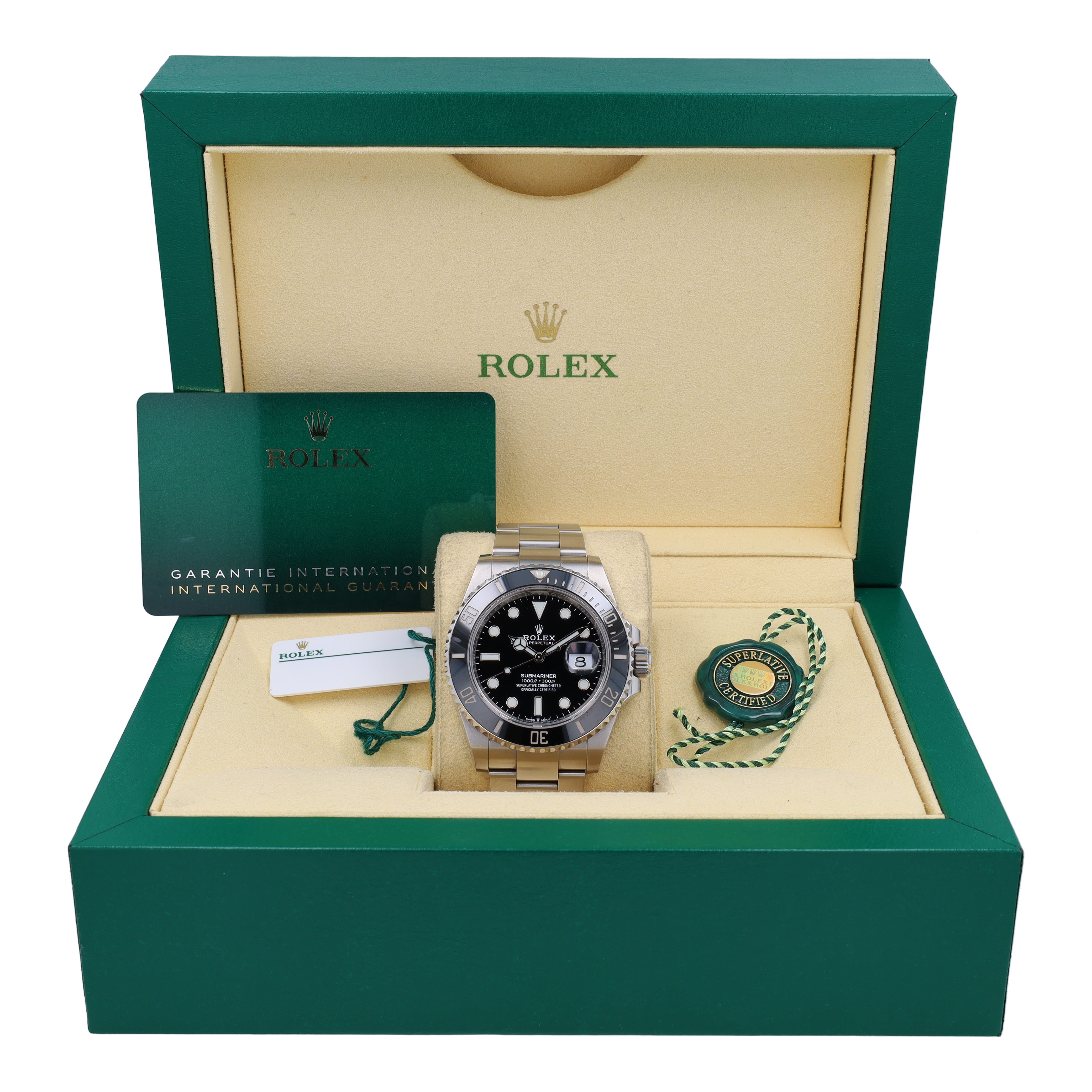 B&P Rolex Submariner 126610 41mm Black Luminous Dial Rotating Bezel with Black Ceramic Insert Bezel Oyster Band - Luxuriant Concierge