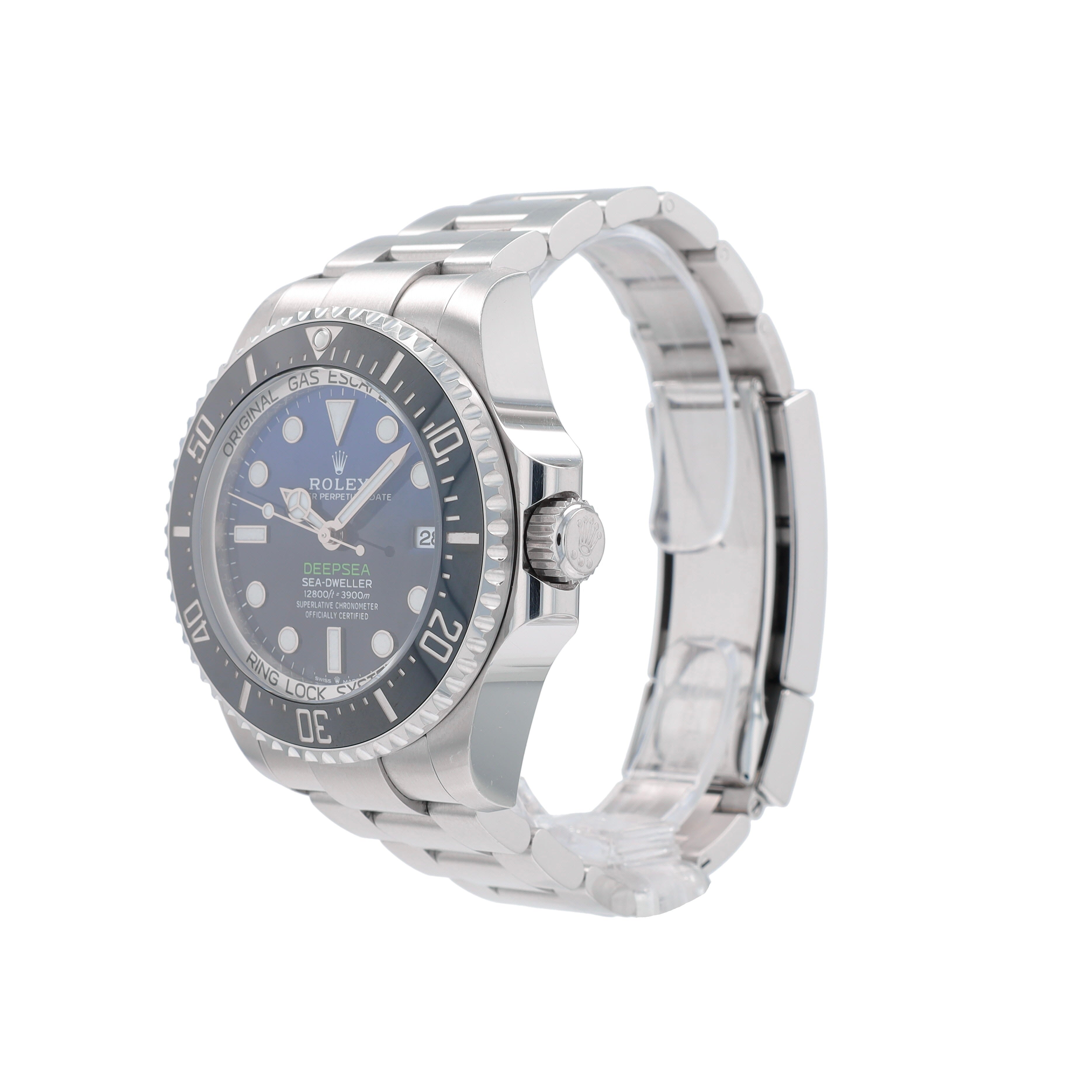 B&P Rolex Sea-Dweller 136660 44mm Blue-Black Luminous Dial Rotating Bezel with Black Insert Bezel Oyster Band - Luxuriant Concierge