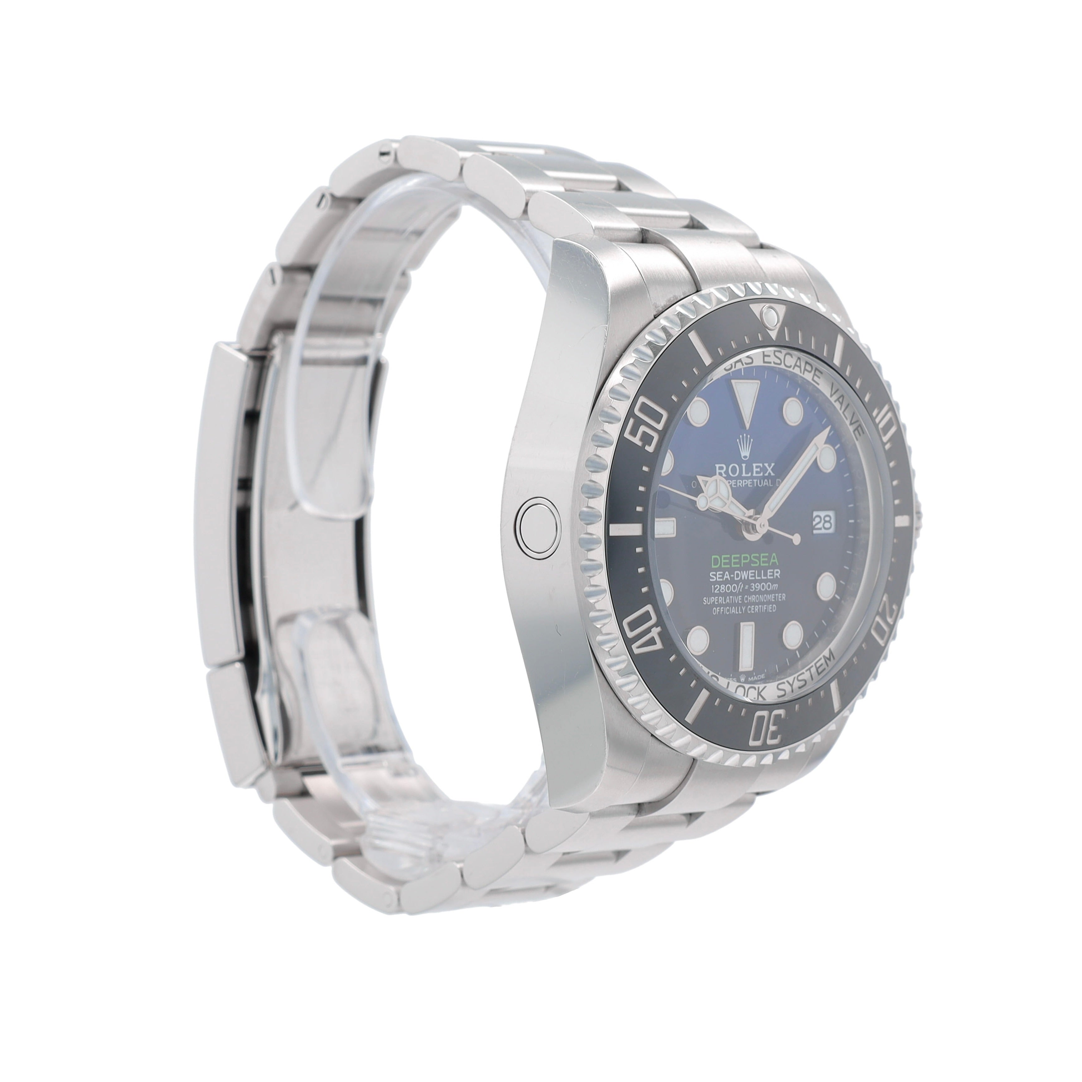 B&P Rolex Sea-Dweller 136660 44mm Blue-Black Luminous Dial Rotating Bezel with Black Insert Bezel Oyster Band - Luxuriant Concierge