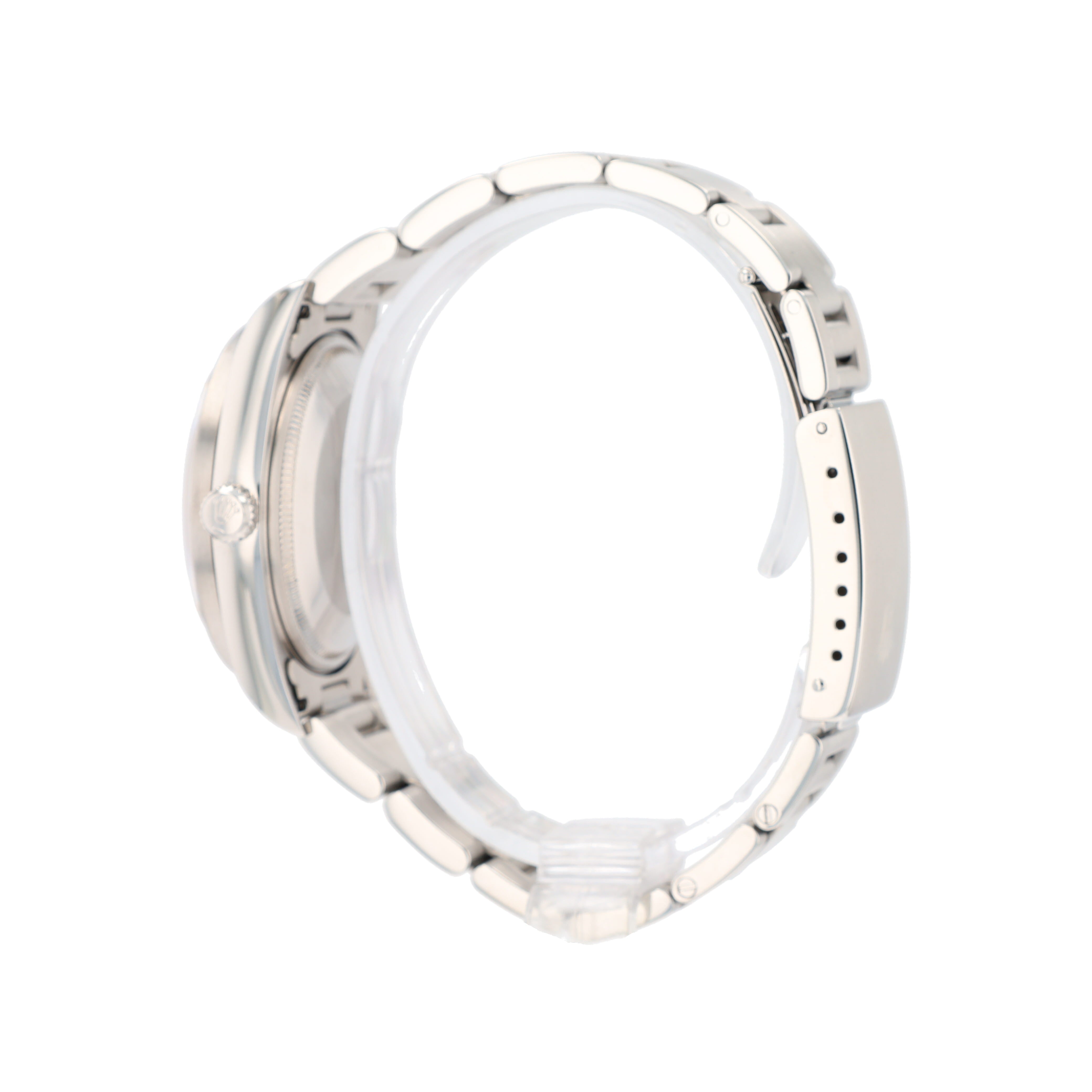 Rolex Air-King 14010 34mm Black Index Dial Engine-turned Bezel Oyster Band - Luxuriant Concierge
