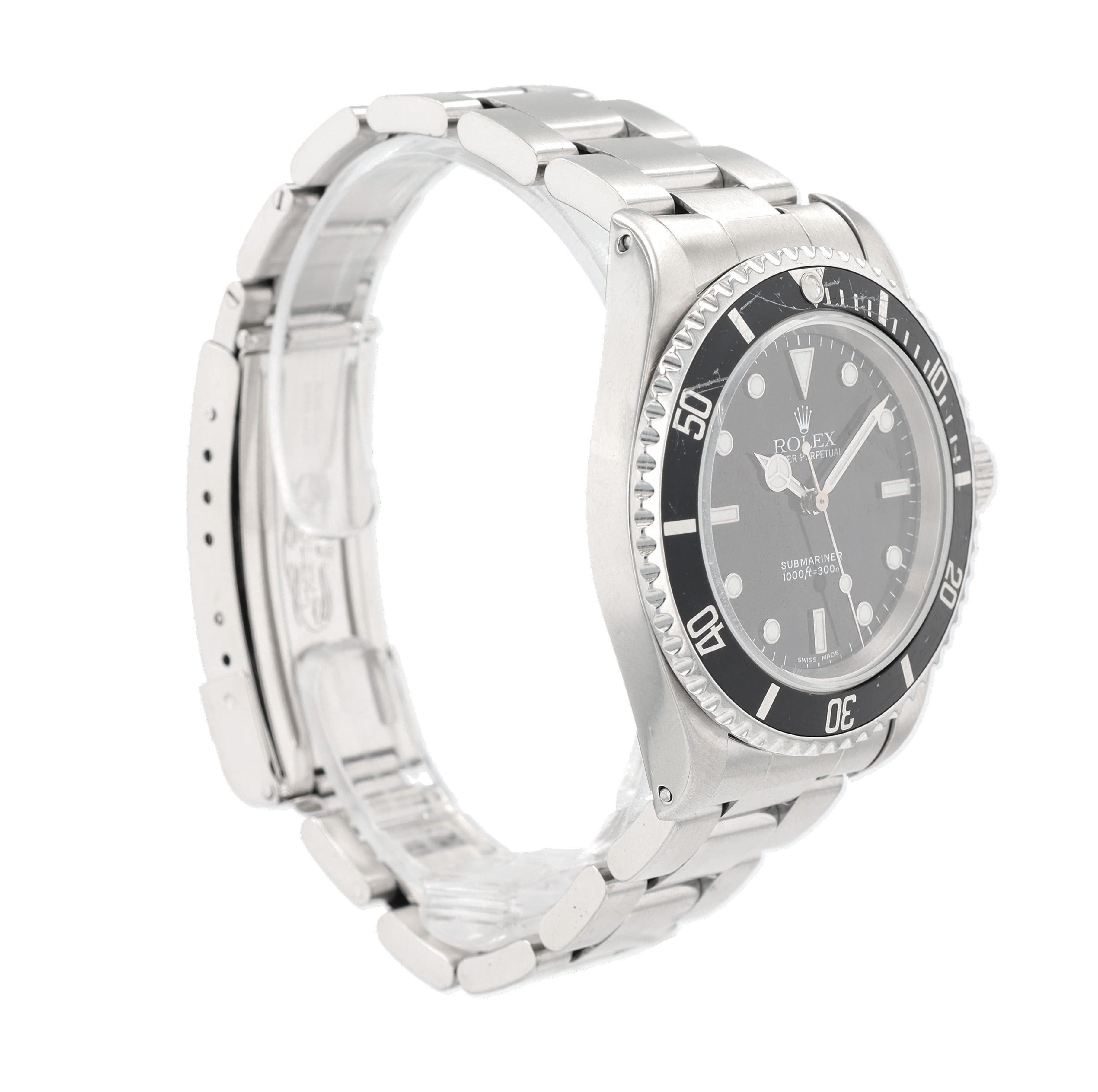 Rolex Submariner - NO DATE 14060 40mm Black Luminous Marker Dial Rotating Bezel with Black Insert Bezel Oyster Band