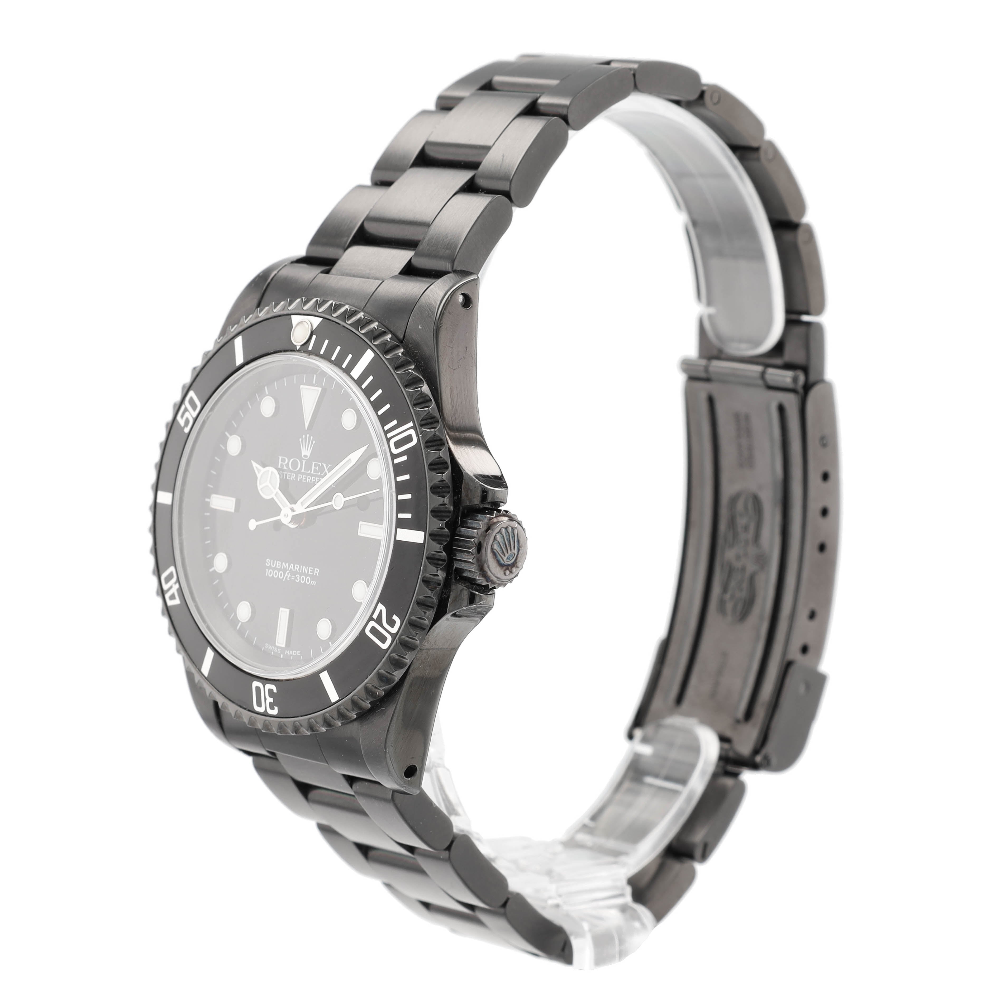 Rolex Submariner - NO DATE 14060M 40mm Black Luminous Marker Dial Rotating Bezel with Black Insert - Black PVD Bezel Oyster Band