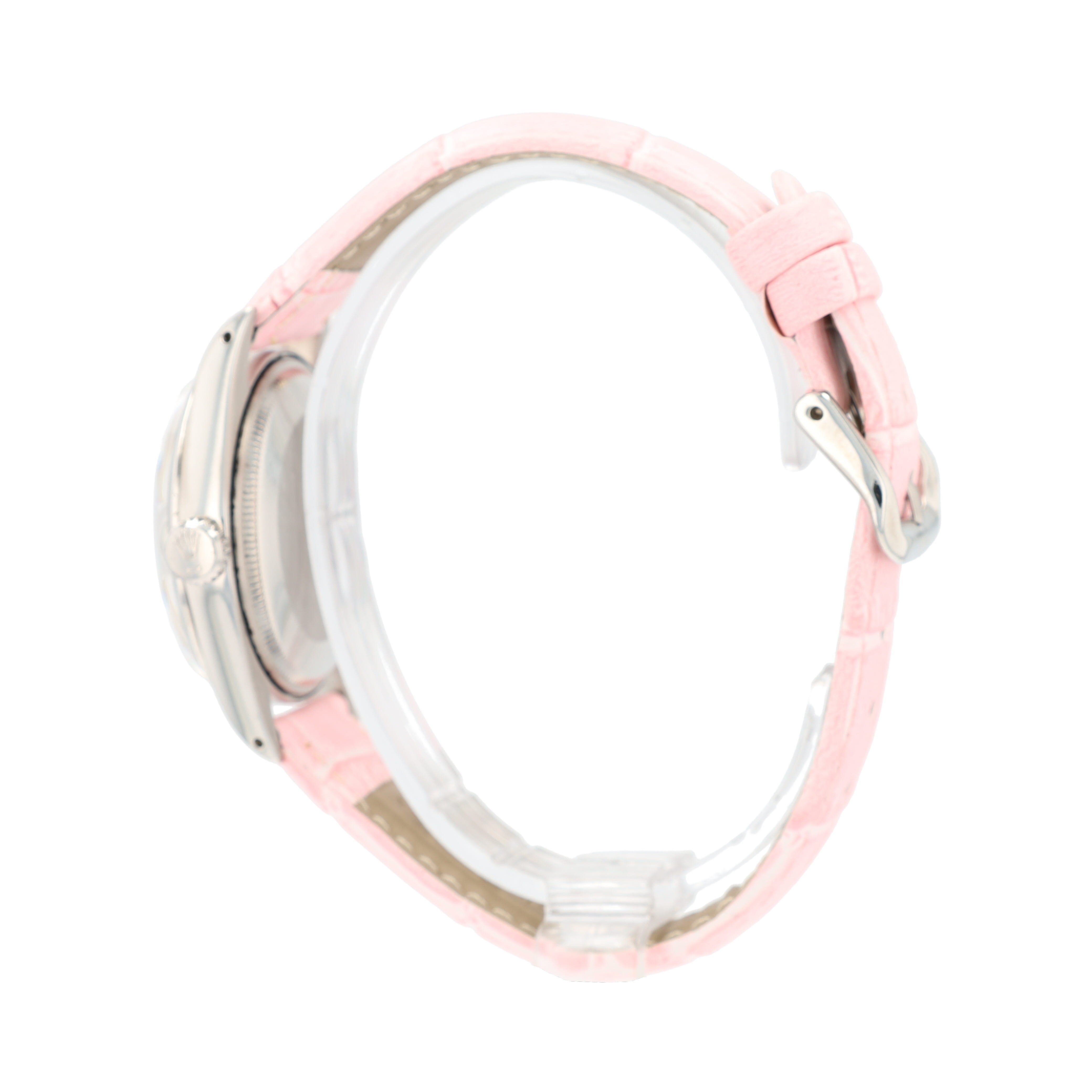 Rolex Date 1500 36mm White Index Dial Smooth Bezel AM Leather Band - Luxuriant Concierge