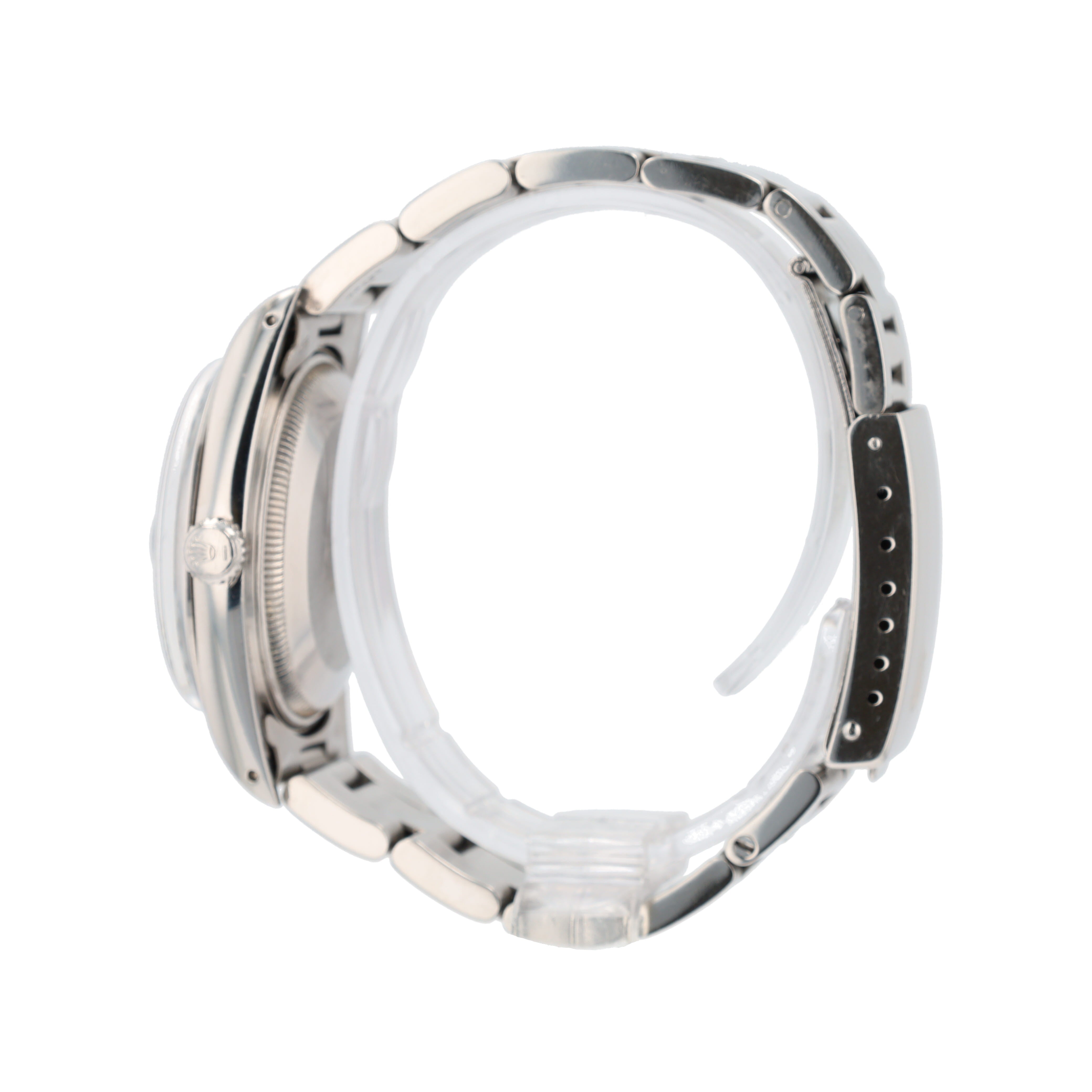 Rolex Date 1500 34mm Blue Violet Index Dial Smooth Bezel Oyster Band - Luxuriant Concierge