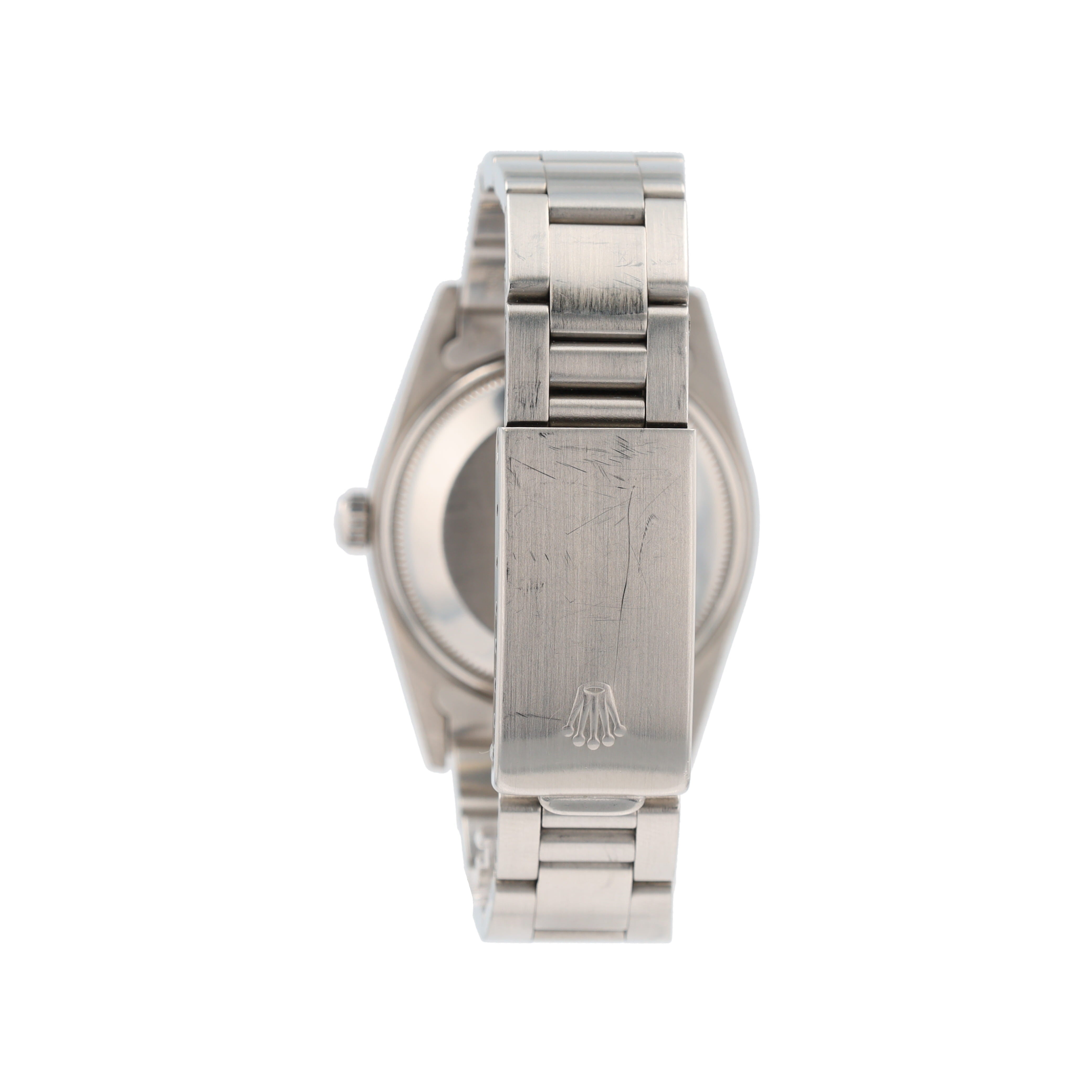 Rolex Date 1500 34mm Blue Violet Index Dial Smooth Bezel Oyster Band - Luxuriant Concierge