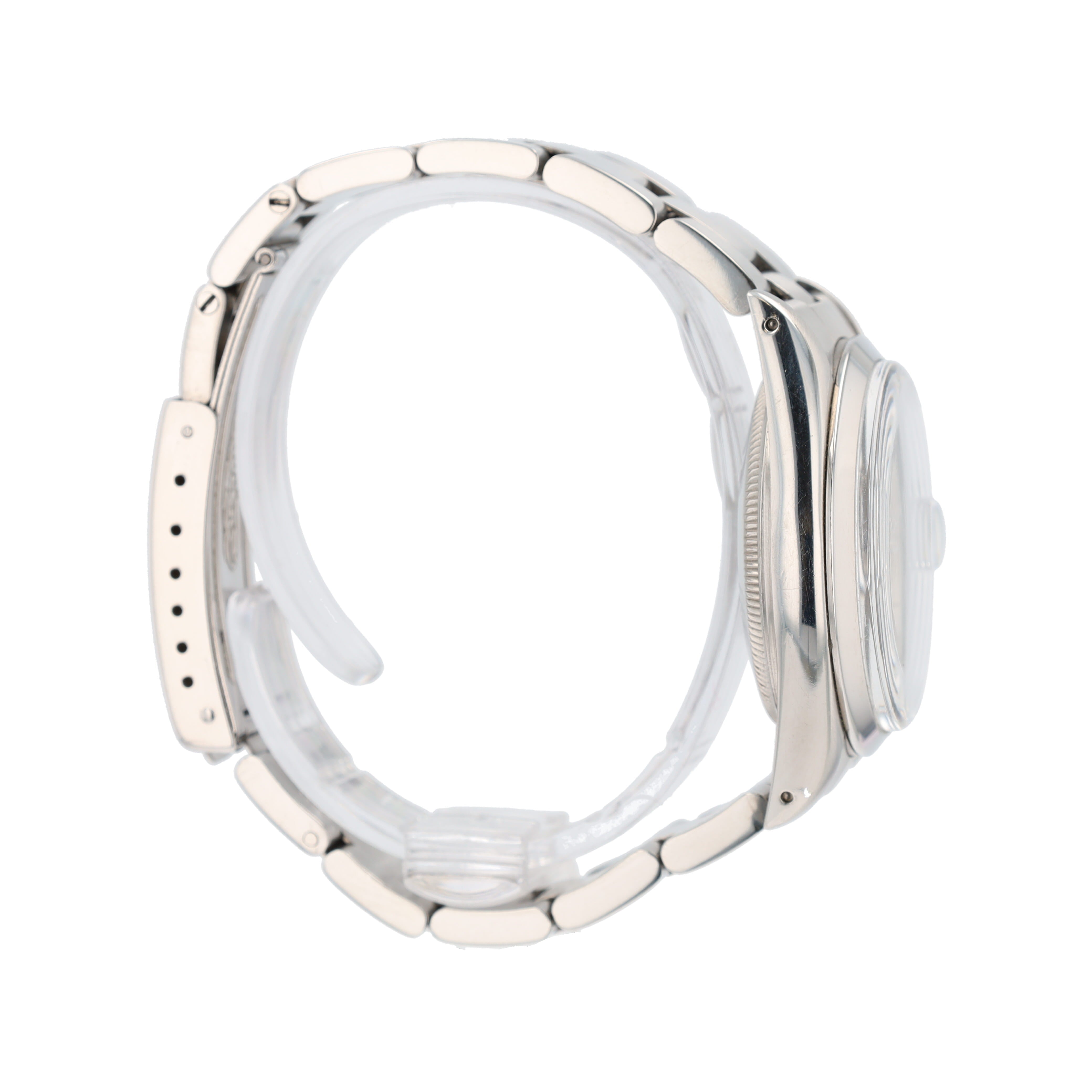 Rolex Date 1500 34mm Blue Violet Index Dial Smooth Bezel Oyster Band - Luxuriant Concierge