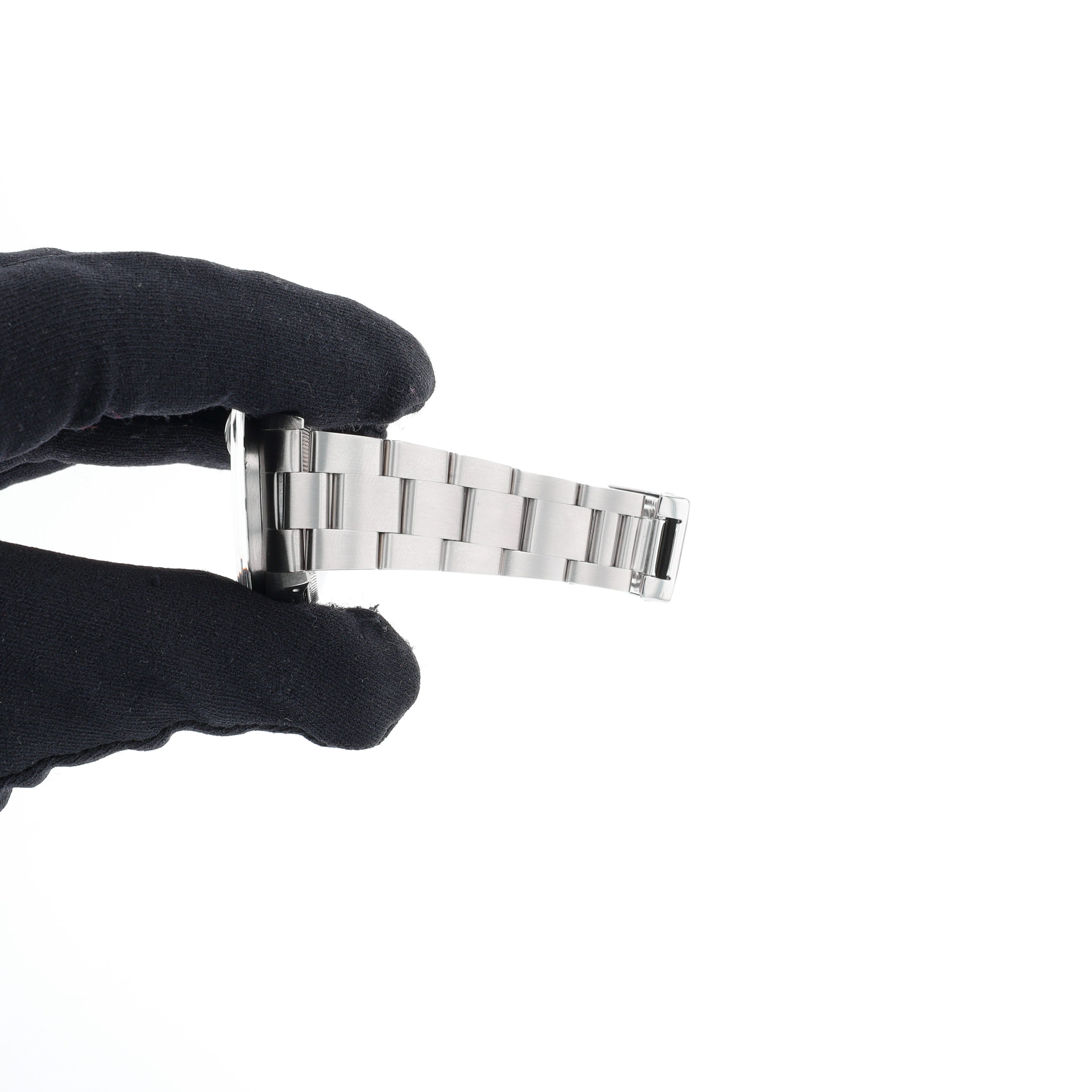 Rolex Date 15010 34mm Silver Index Dial Engine-Turned Bezel Oyster Band - Luxuriant Concierge