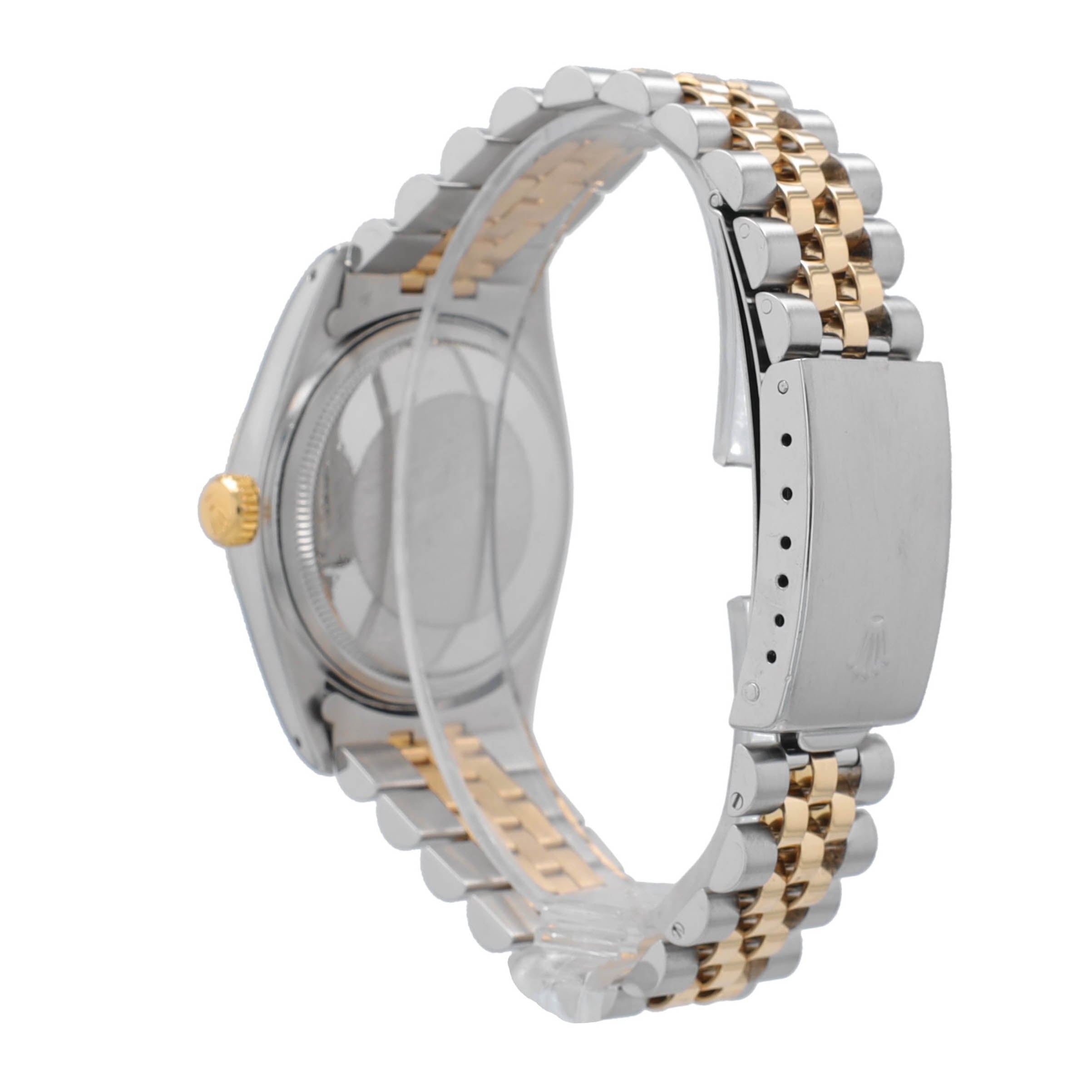 Rolex Datejust 16013 36mm Champagne Index Dial Fluted Bezel Jubille Band