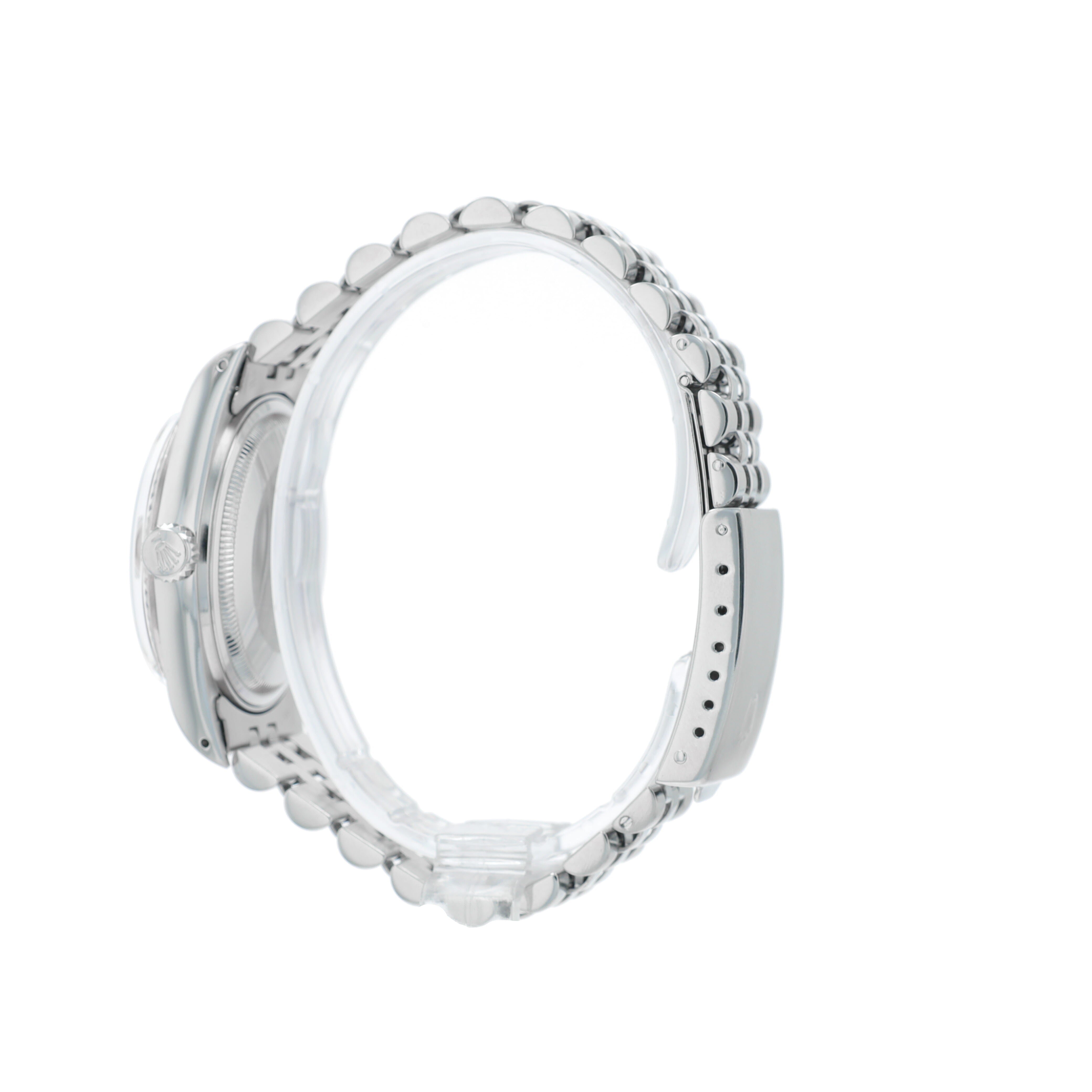 Rolex Datejust 16014 36mm Silver Index Dial Fluted Bezel Jubilee Band - Luxuriant Concierge