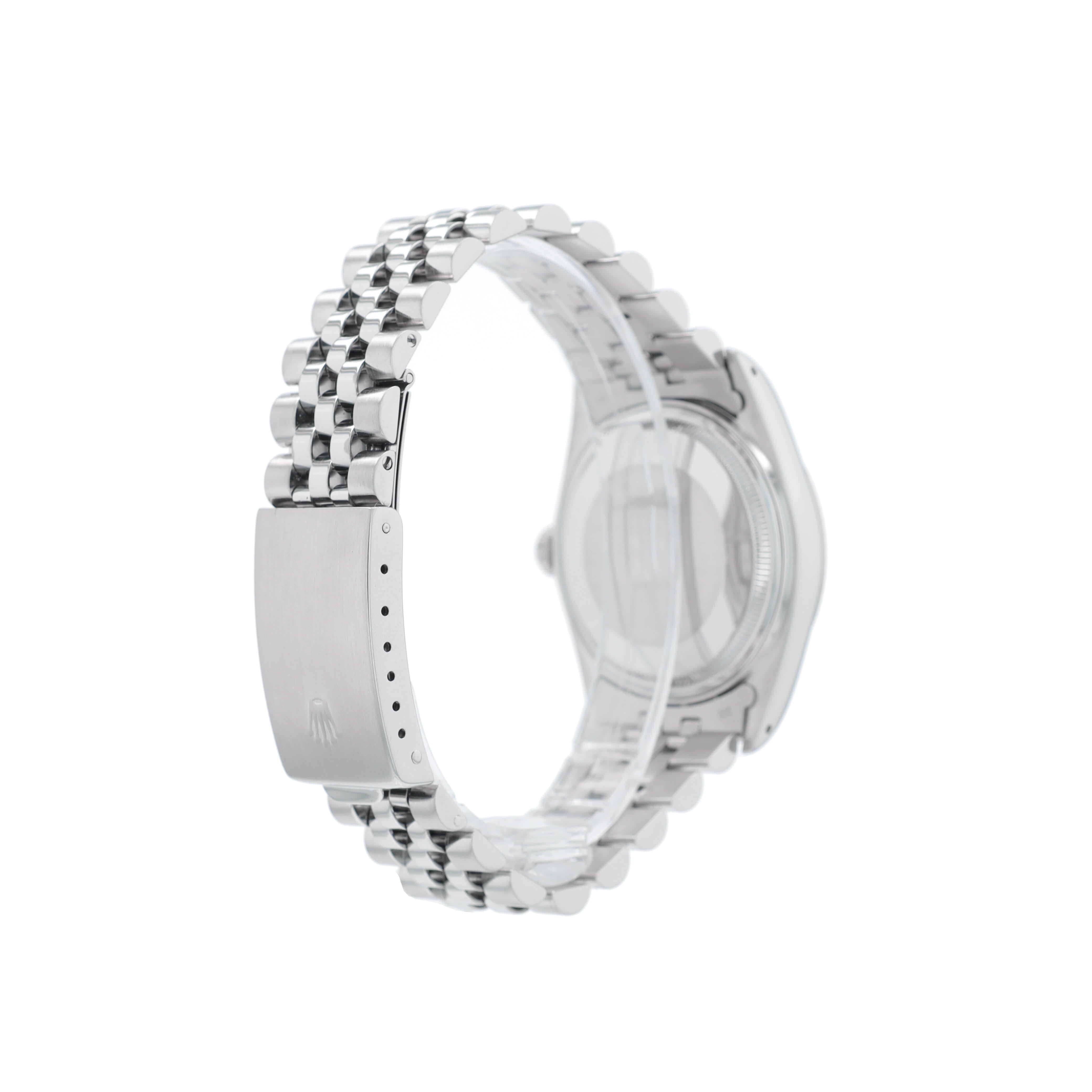 Rolex Datejust 16014 36mm Silver Index Dial Fluted Bezel Jubilee Band - Luxuriant Concierge