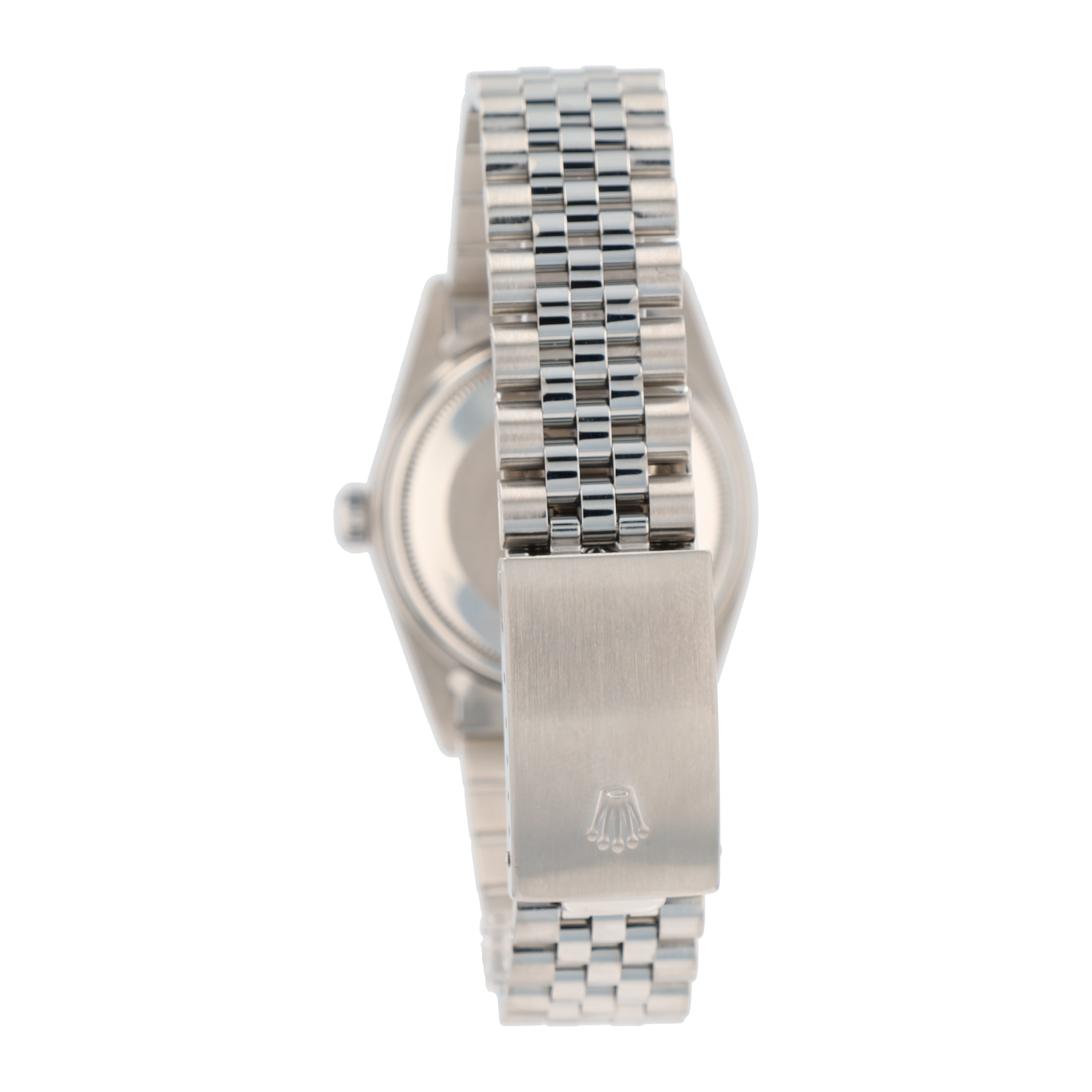 Rolex Datejust 16030 36mm Silver Index Dial Engine-Turned Bezel Jubilee Band - Luxuriant Concierge