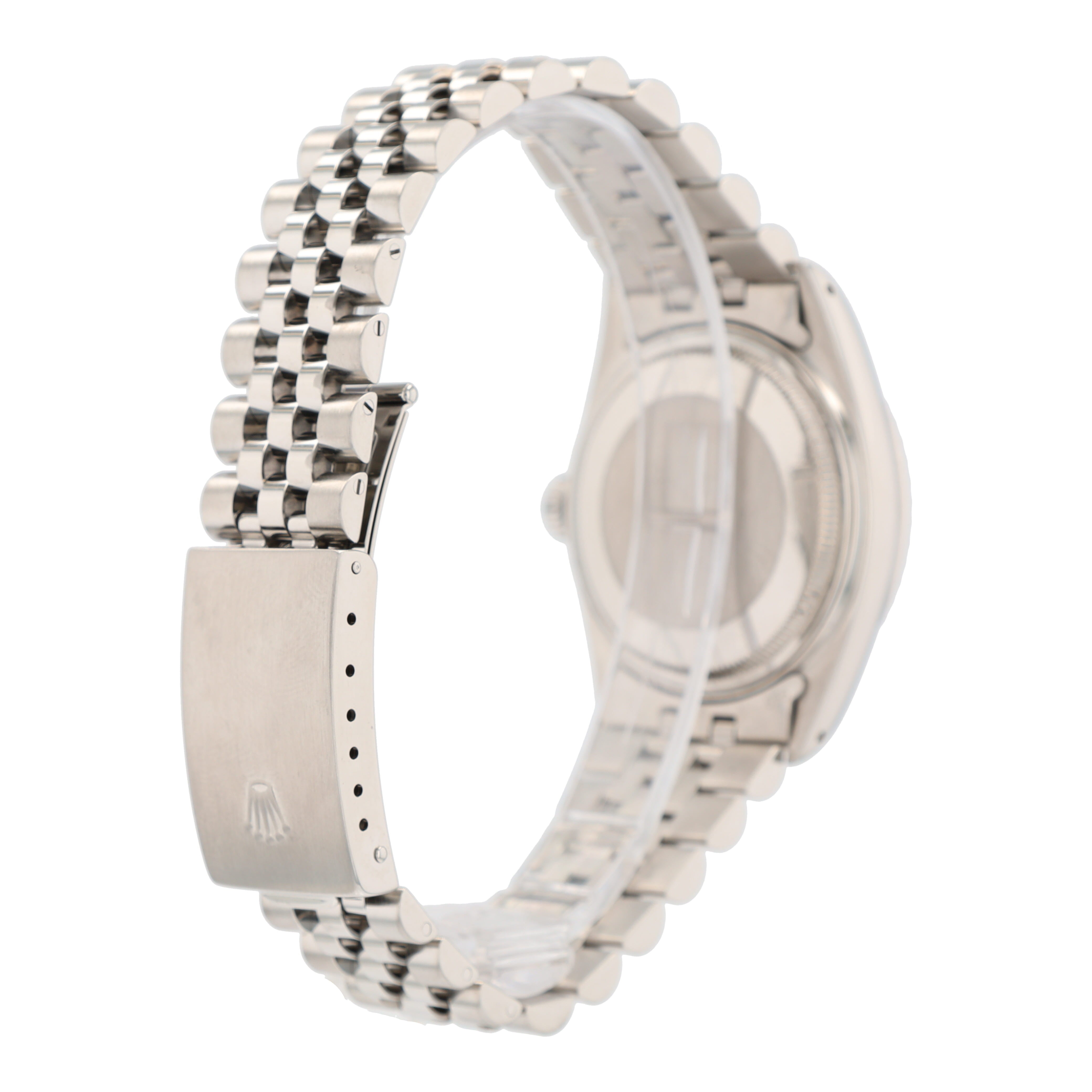 Rolex Datejust 16030 36mm Silver Index Dial Engine-Turned Bezel Jubilee Band - Luxuriant Concierge