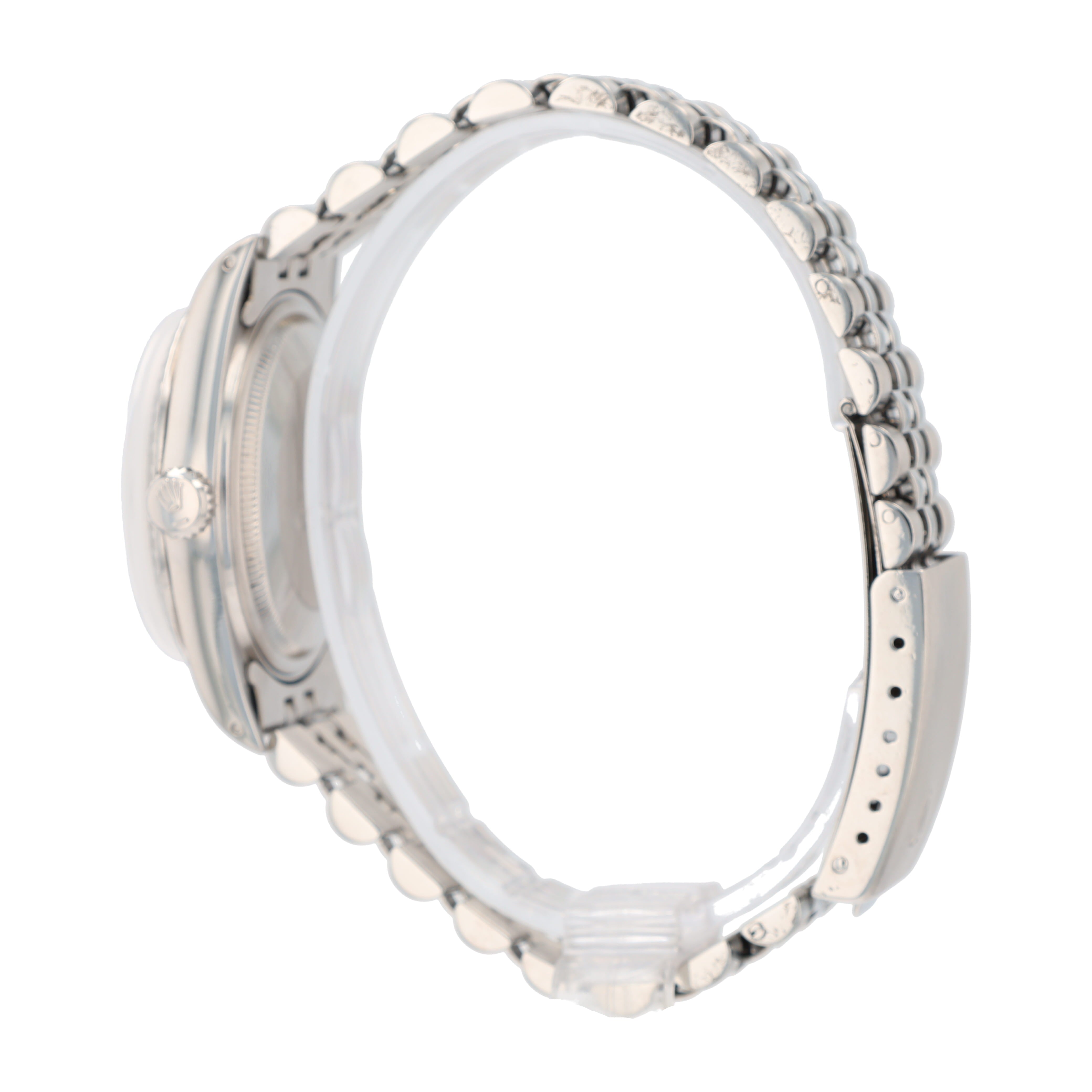 Rolex Datejust 16030 36mm Silver Index 8+2 Dial Engine-Turned Bezel Jubilee Band - Luxuriant Concierge
