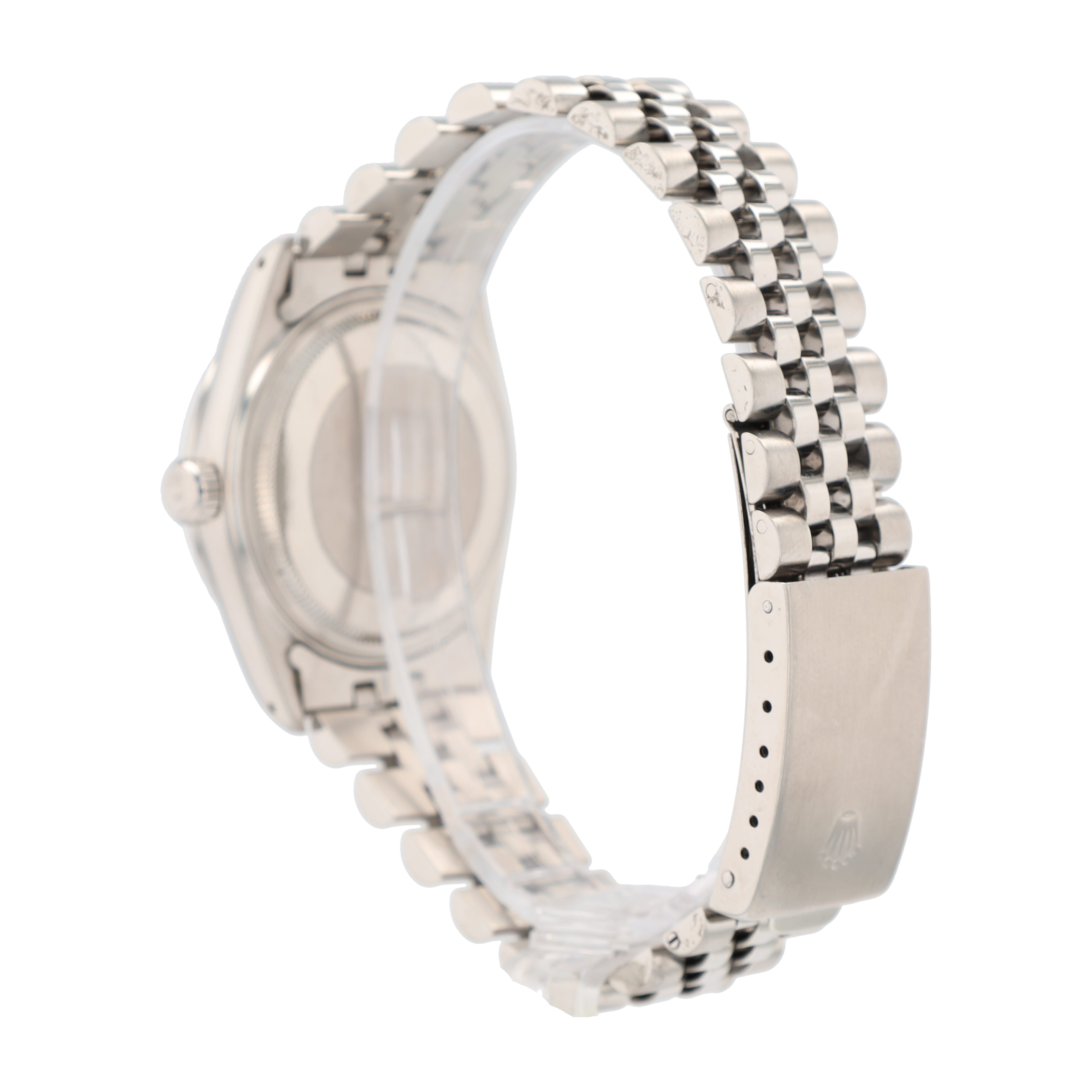 Rolex Datejust 16030 36mm Silver Index 8+2 Dial Engine-Turned Bezel Jubilee Band - Luxuriant Concierge