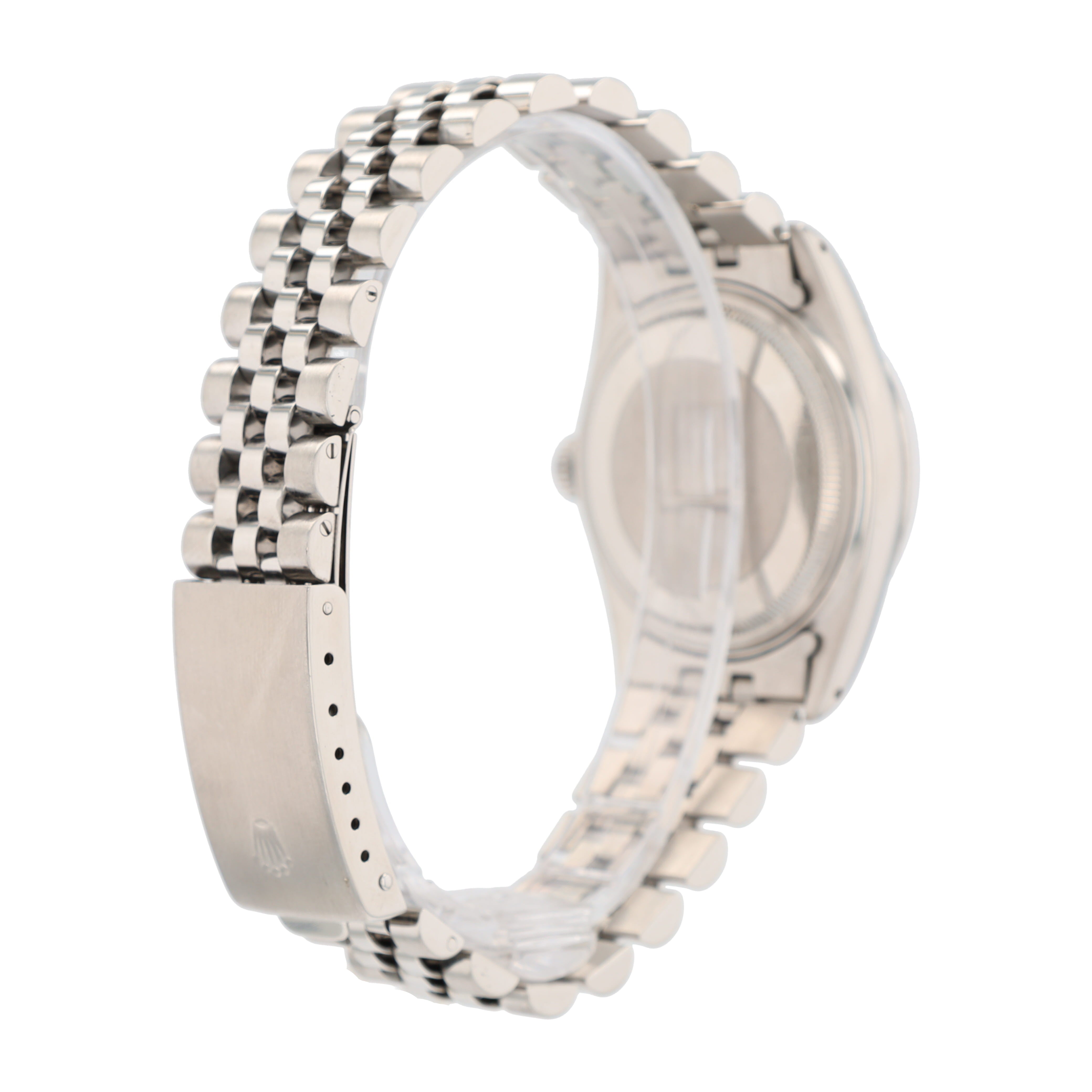 Rolex Datejust 16030 36mm Silver Index 8+2 Dial Engine-Turned Bezel Jubilee Band - Luxuriant Concierge