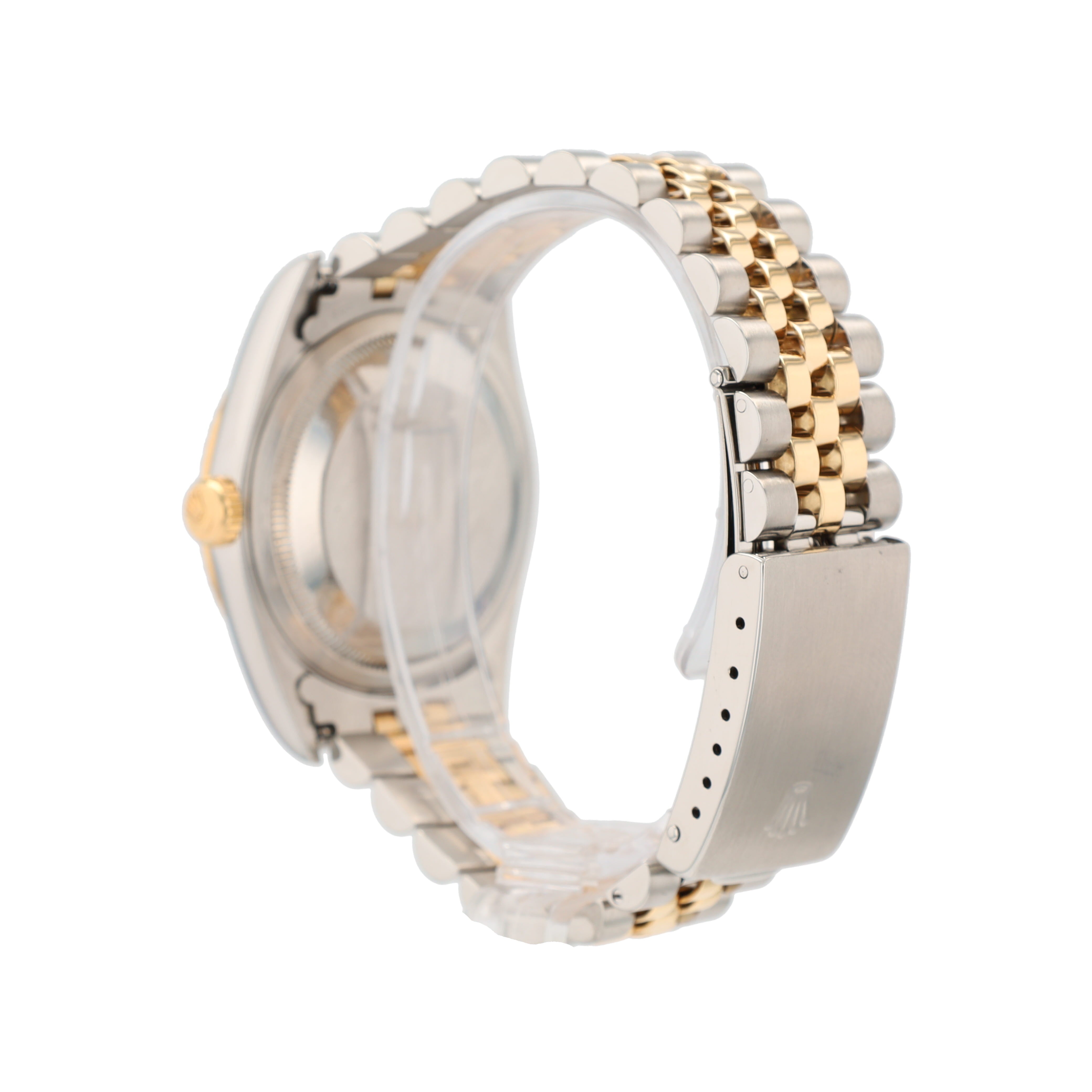 Rolex Datejust 16233 36mm Champagne Diamonds (N.S) Dial Fluted Bezel Jubilee Band - Luxuriant Concierge