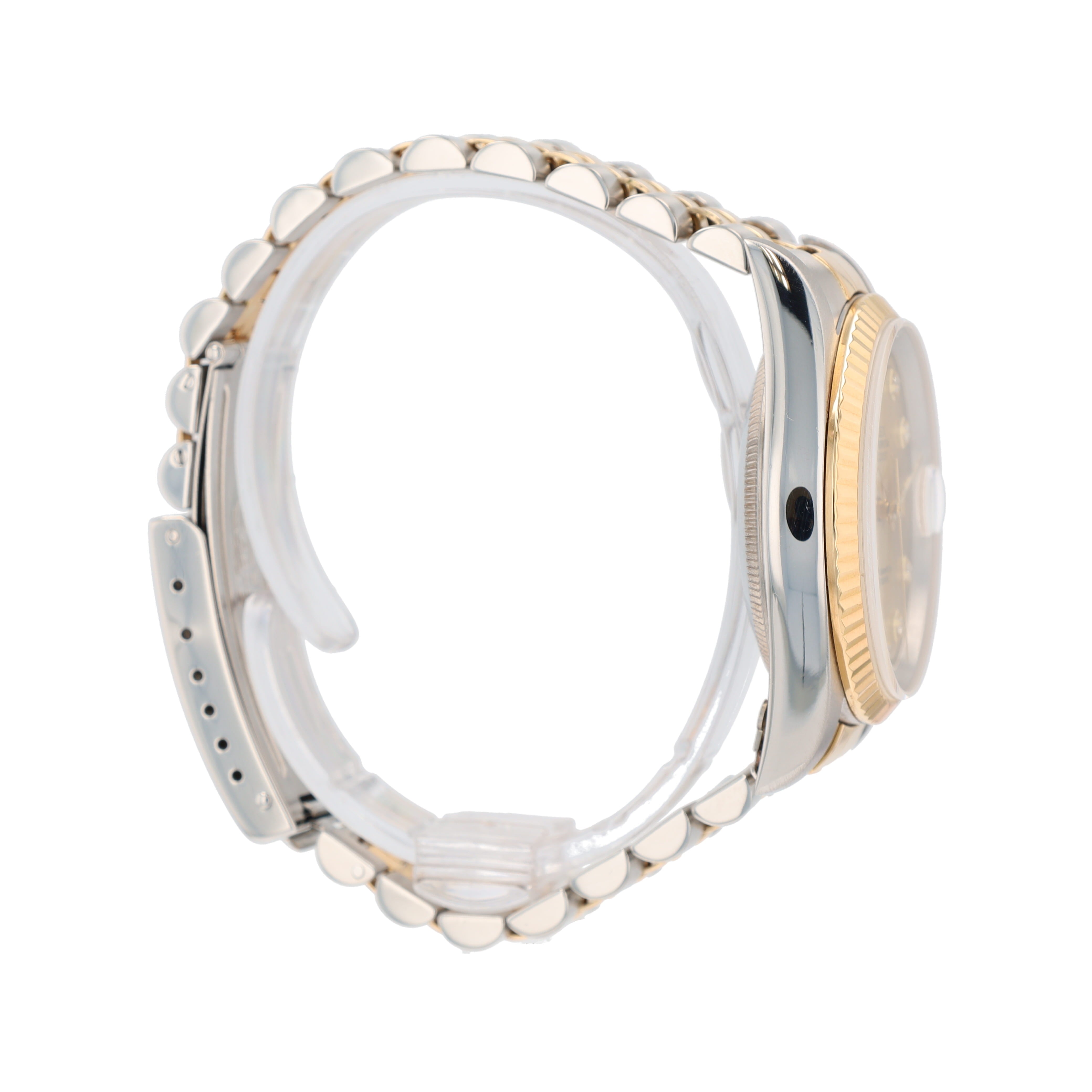 Rolex Datejust 16233 36mm Champagne Diamonds (N.S) Dial Fluted Bezel Jubilee Band - Luxuriant Concierge
