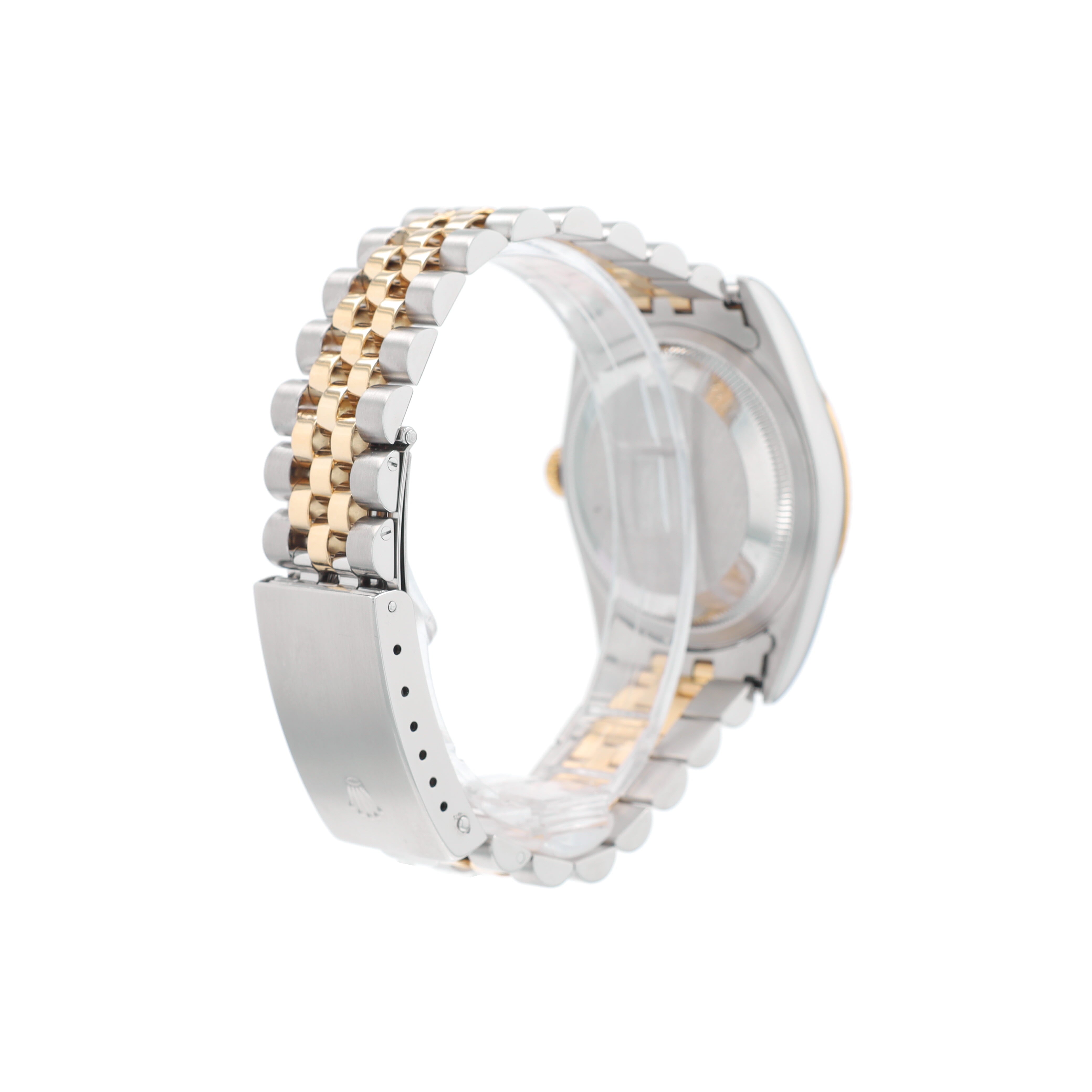 Rolex Datejust 16233 36mm Champagne Tapestry Index Dial Fluted Bezel Jubilee Band - Luxuriant Concierge