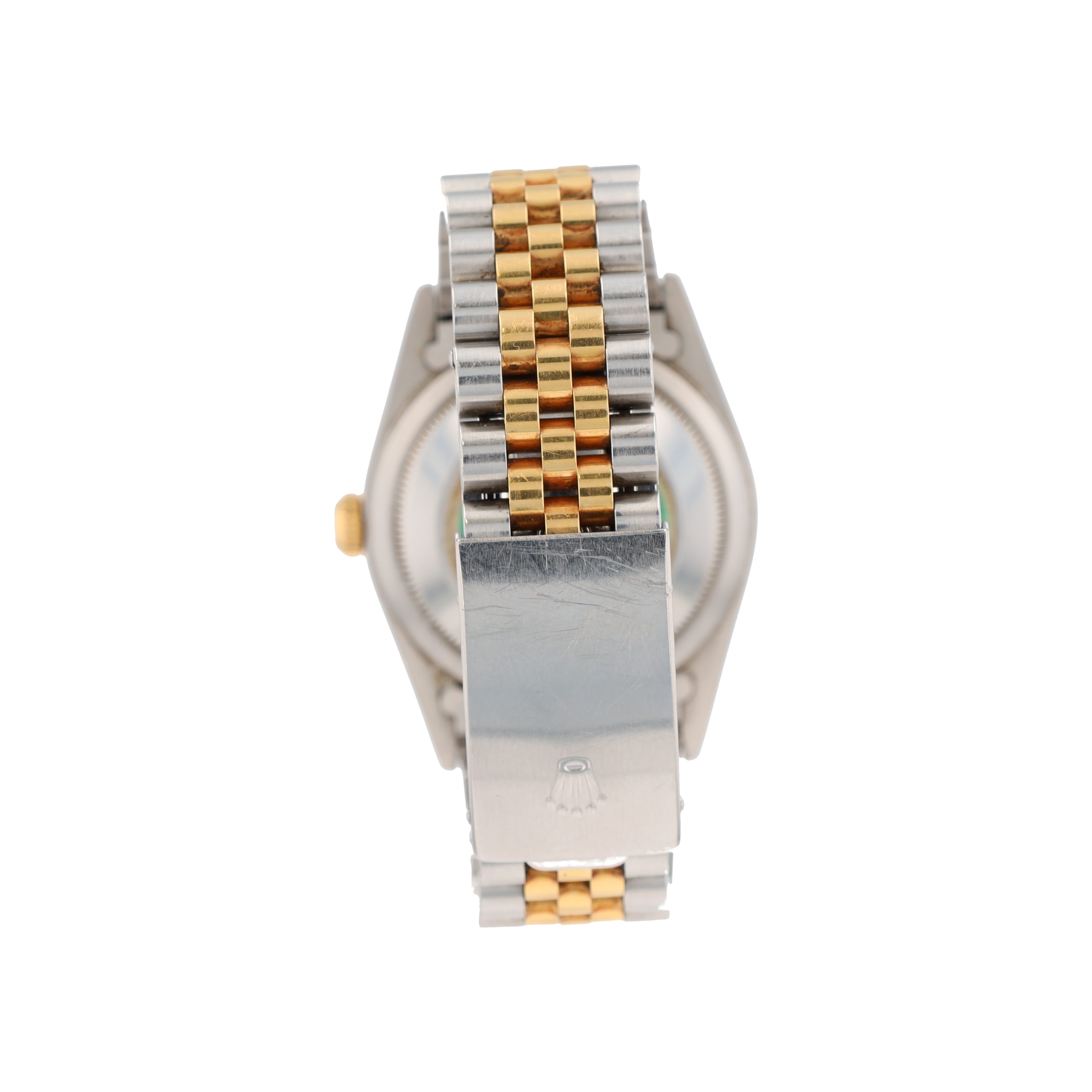 B&P Rolex Datejust 16233 36mm Blue Vignette Diamond (N.S) Dial Fluted Bezel Jubilee Band - Luxuriant Concierge
