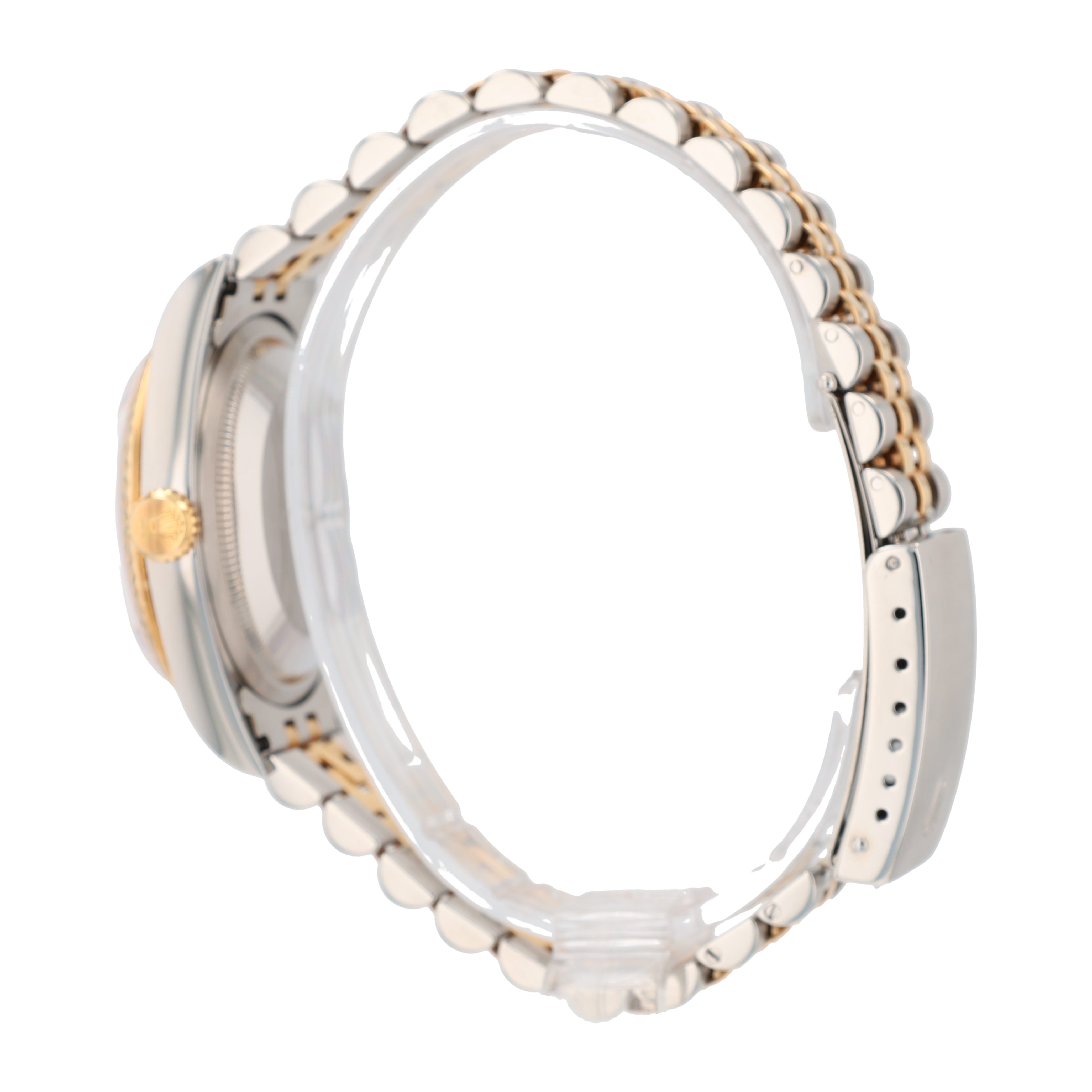 Rolex Datejust 16233 36mm White Roman & Diamonds Dial Fluted Bezel Jubilee Band - Luxuriant Concierge