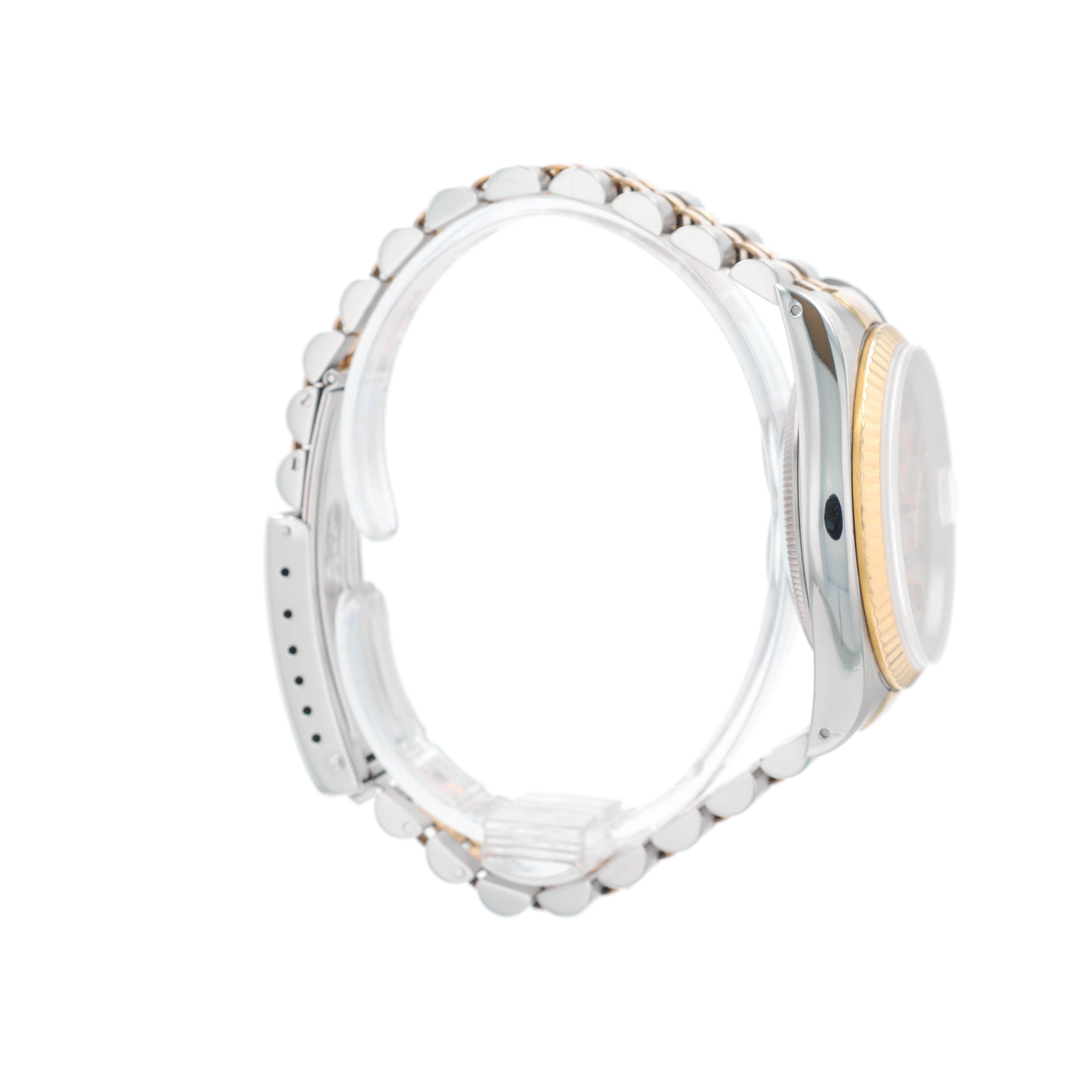 Rolex Datejust 16233 36mm Champagne Index Dial Fluted Bezel Jubilee Band - Luxuriant Concierge