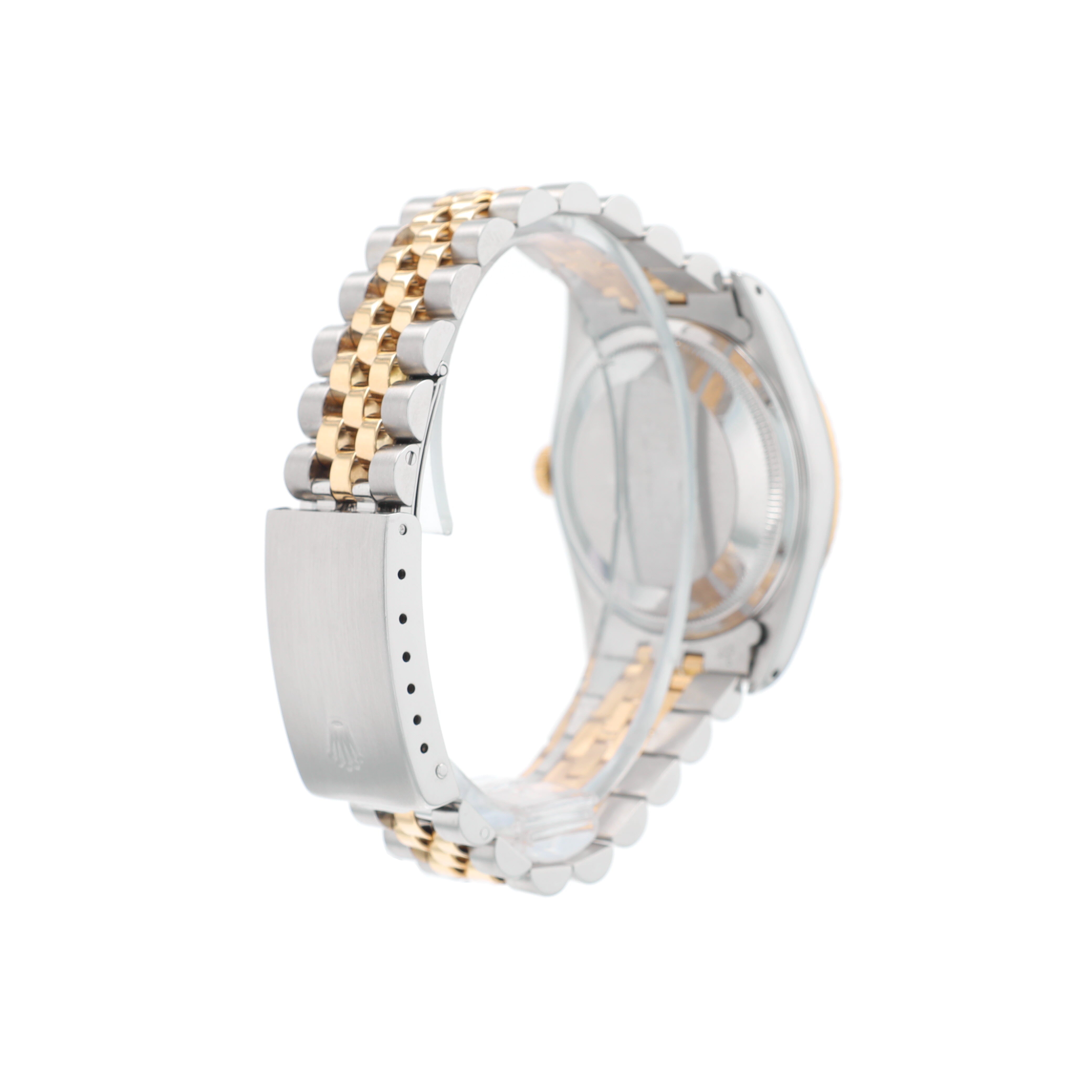 Rolex Datejust 16233 36mm Black Index Dial Fluted Bezel Jubilee Band - Luxuriant Concierge