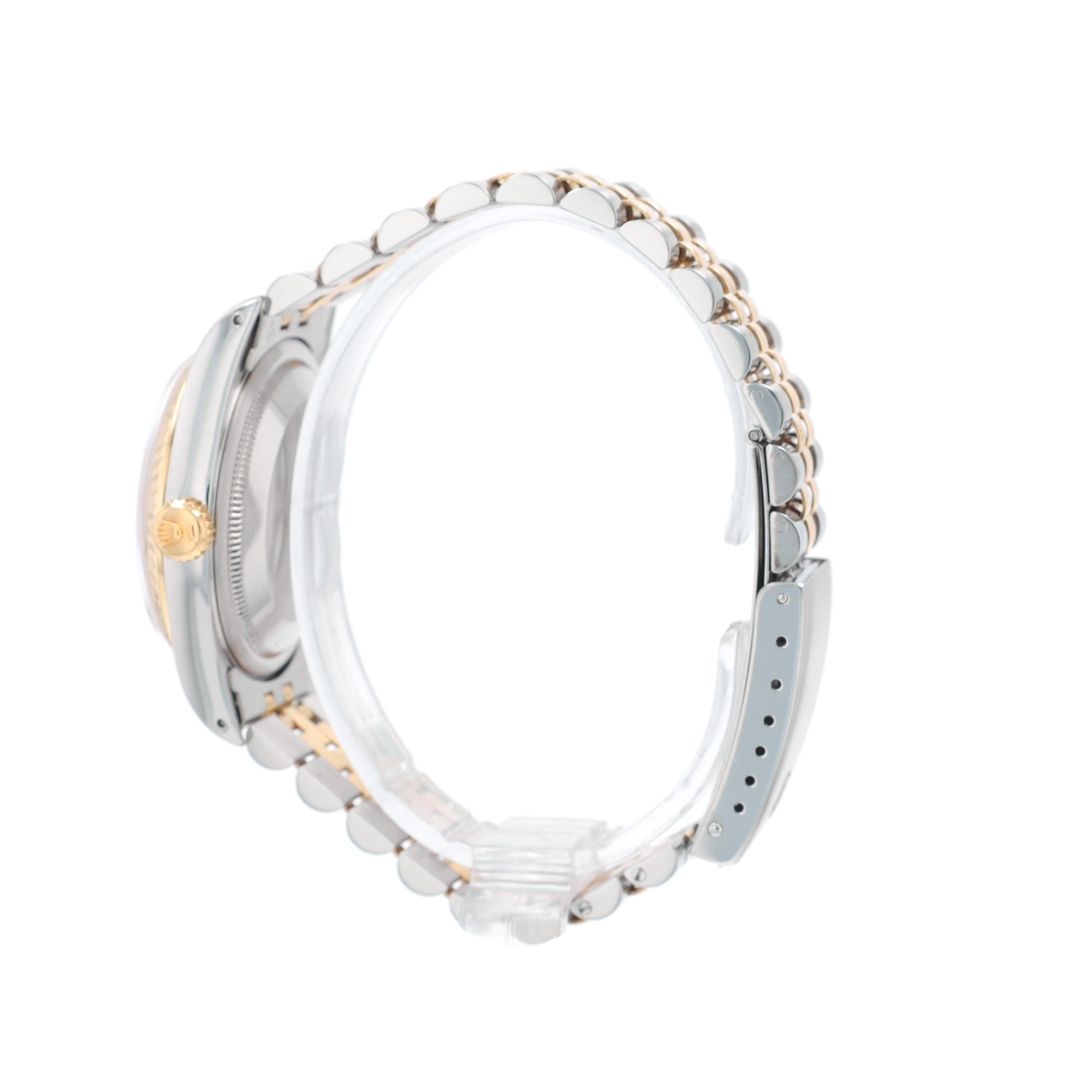 Rolex Datejust 16233 36mm Champagne Diamond (N.S) Dial Fluted Bezel Jubilee Band - Luxuriant Concierge