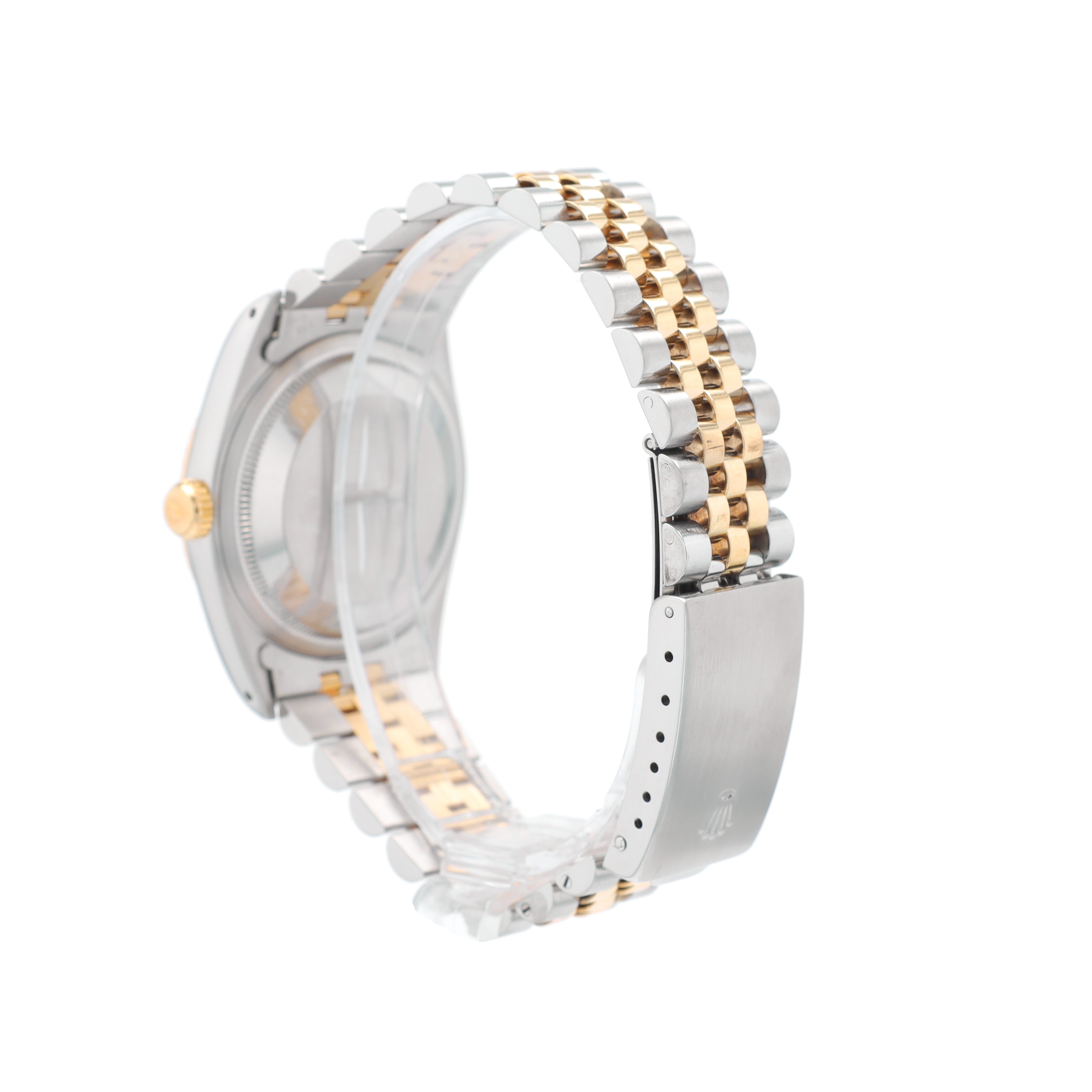 Rolex Datejust 16233 36mm Champagne Diamond (N.S) Dial Fluted Bezel Jubilee Band - Luxuriant Concierge