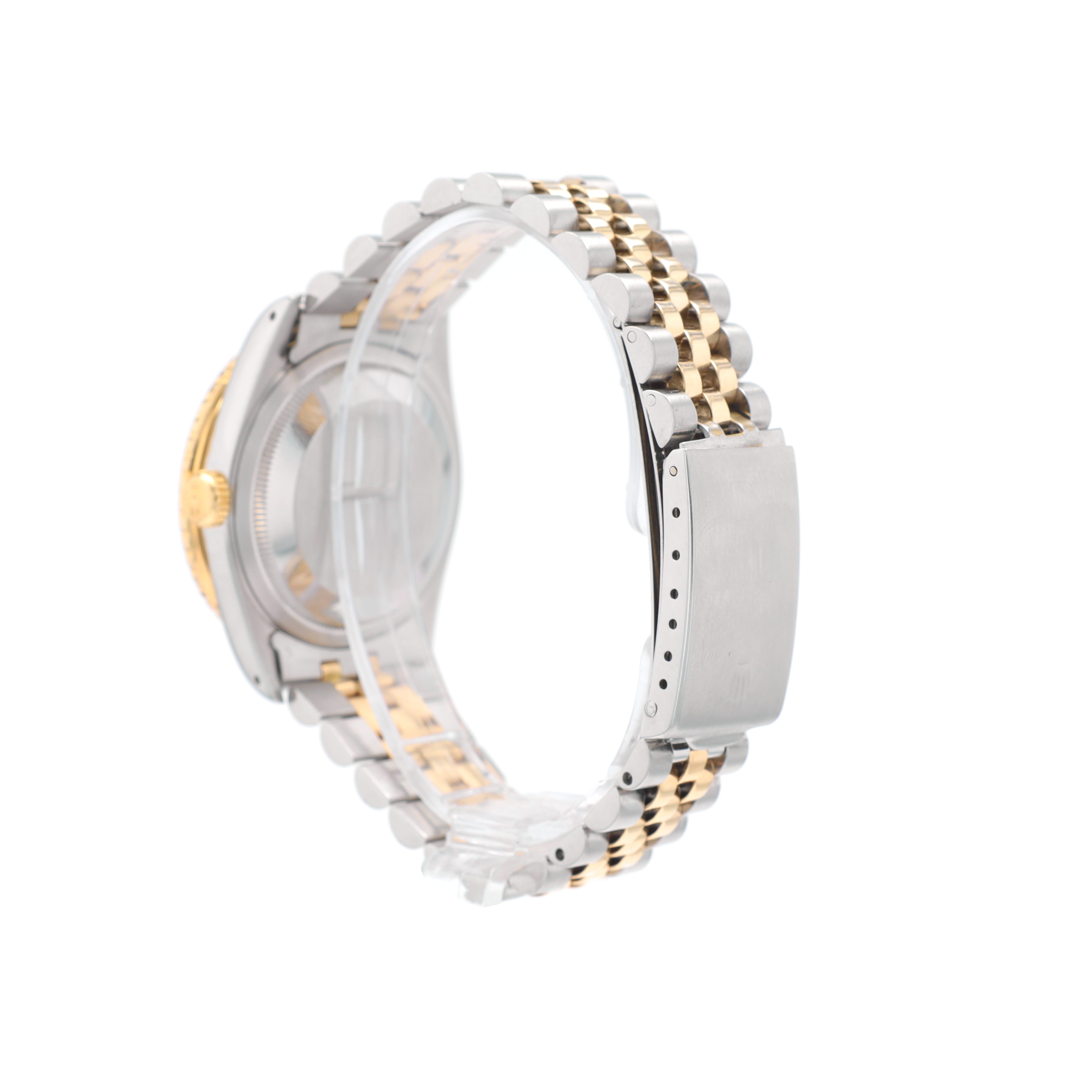 Rolex Datejust 16263 36mm Champagne Index Dial Turn-o-graph Bezel Jubilee Band