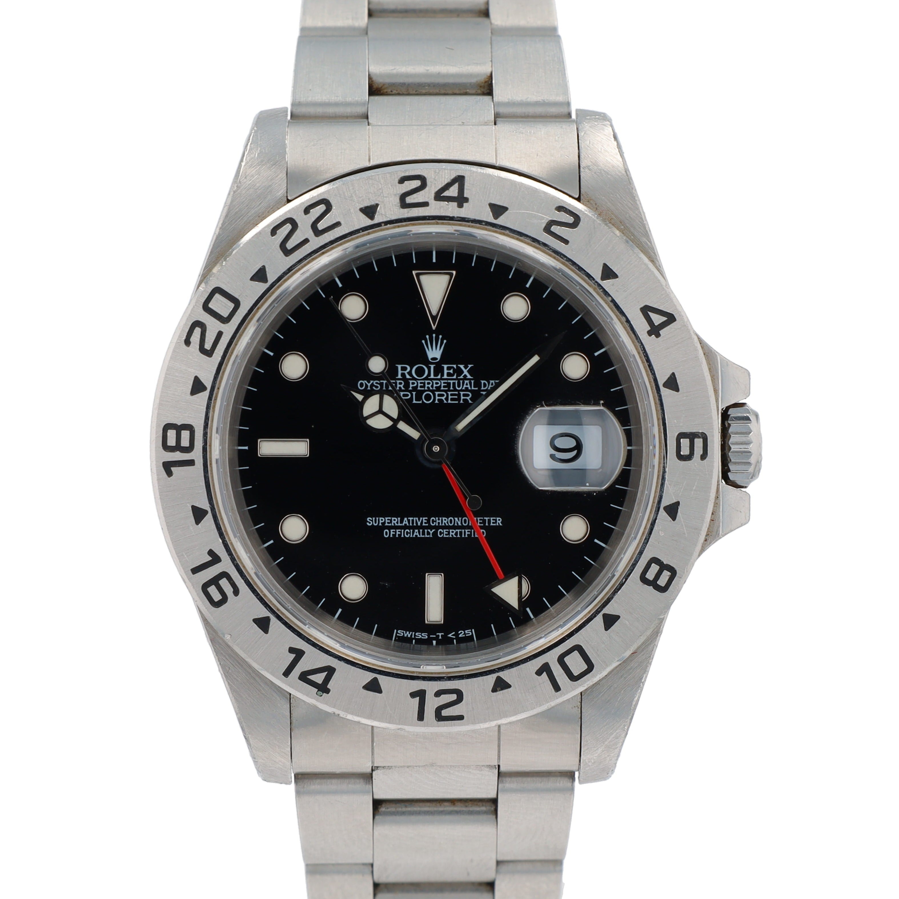 Rolex Explorer II 16570 40mm Black Luminous Dial GMT Bezel Oyster Band