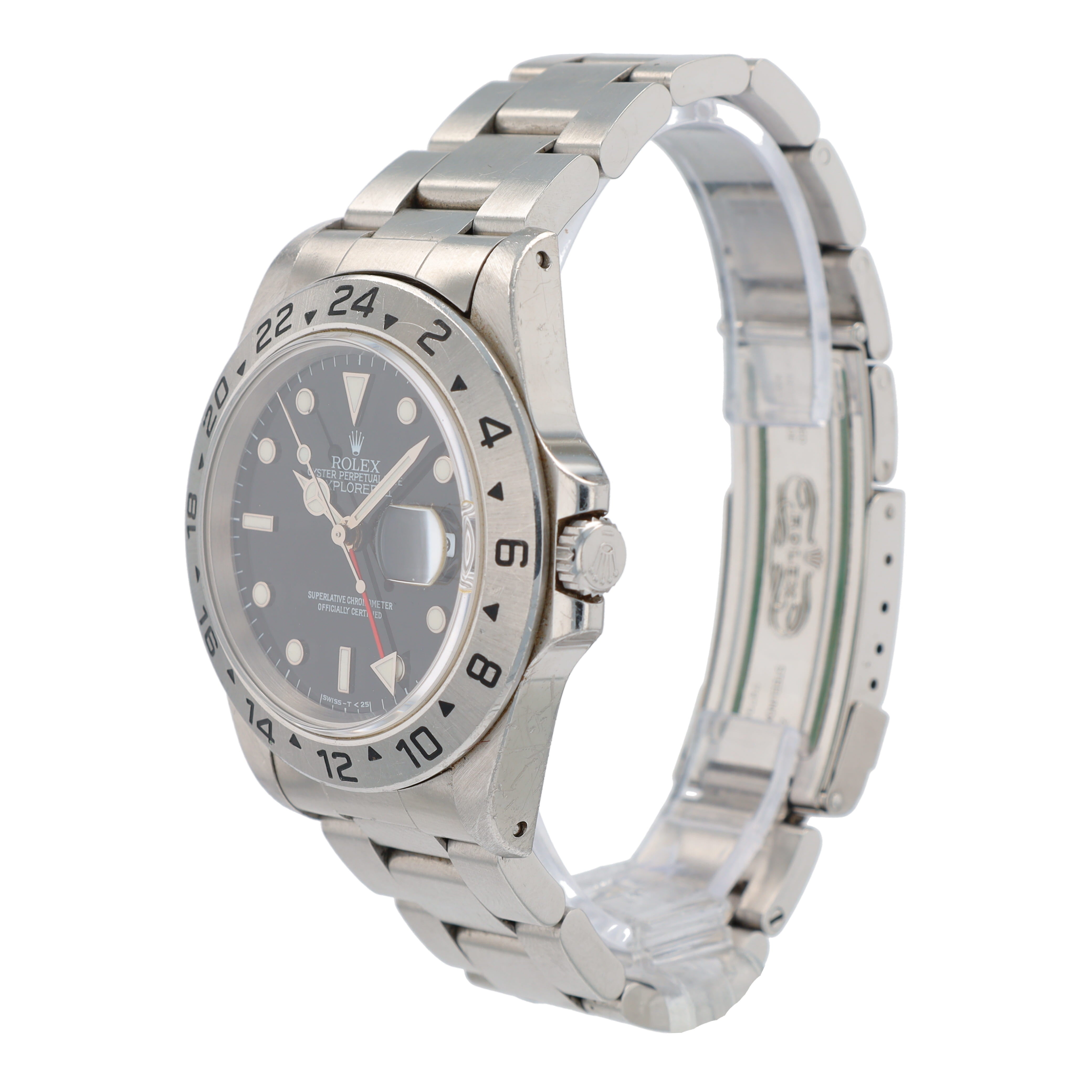 Rolex Explorer II 16570 40mm Black Luminous Dial GMT Bezel Oyster Band - Luxuriant Concierge