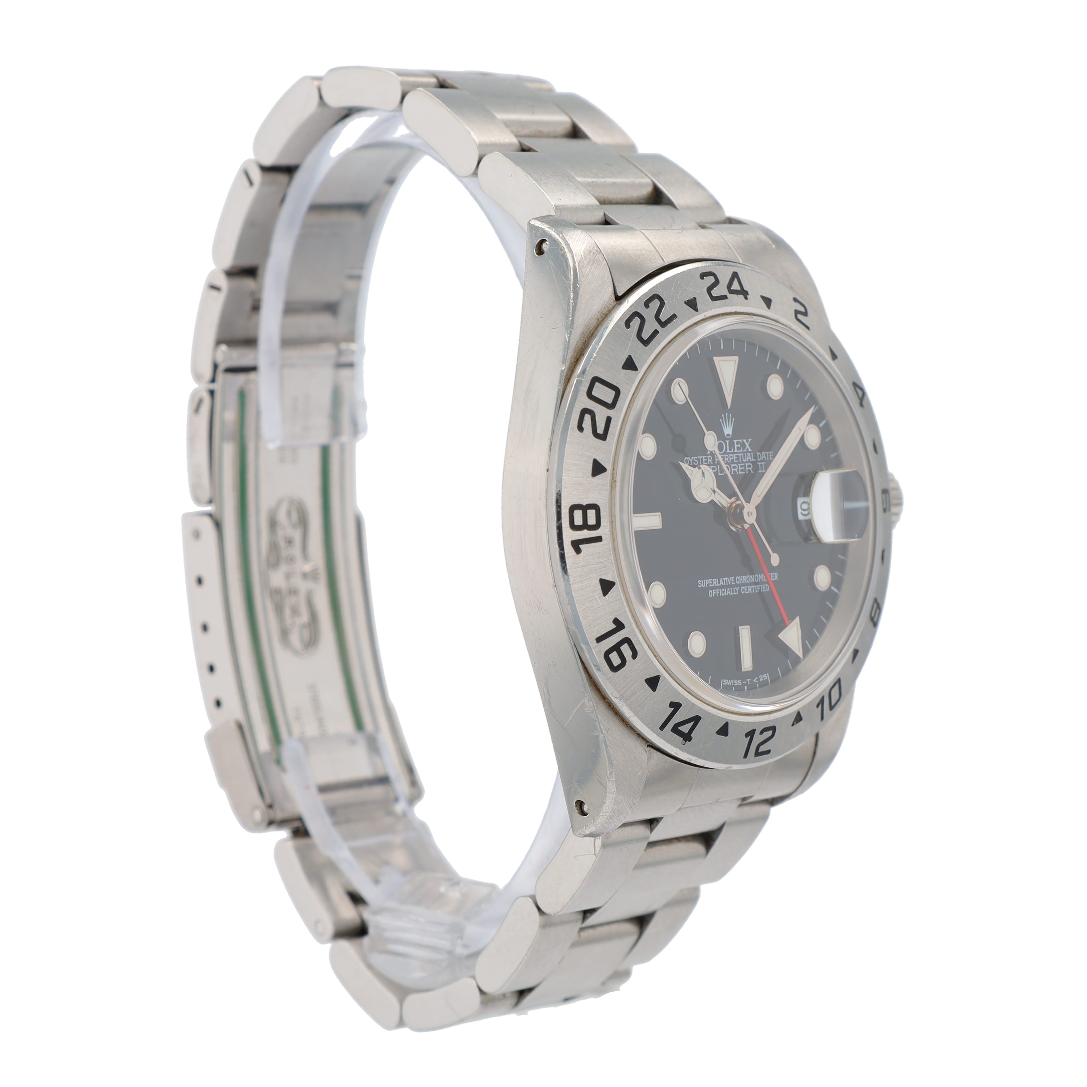 Rolex Explorer II 16570 40mm Black Luminous Dial GMT Bezel Oyster Band