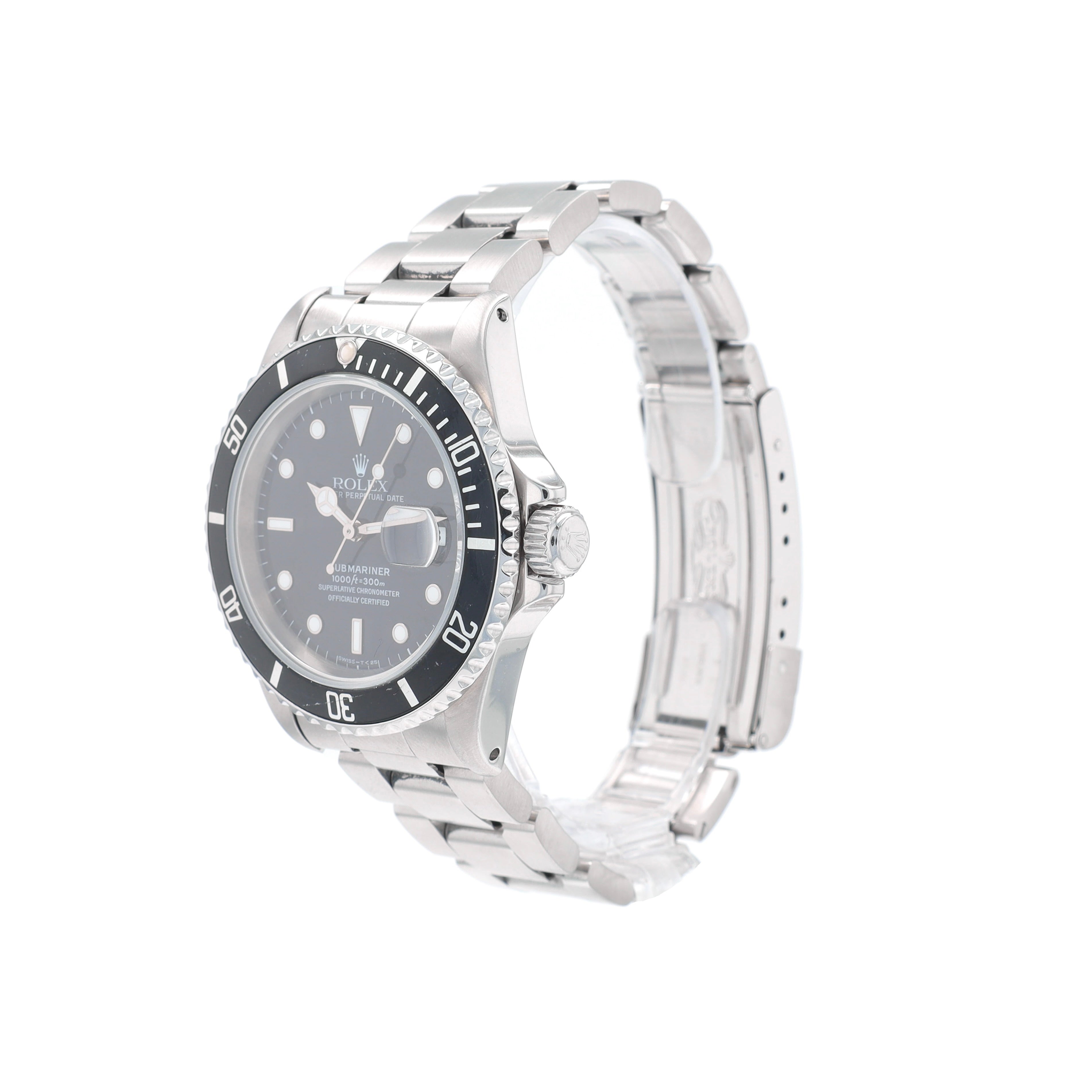 Rolex Submariner 16610 40mm Black Luminous Dial Rotatable Bezel w/ Black Insert Bezel Oyster Band