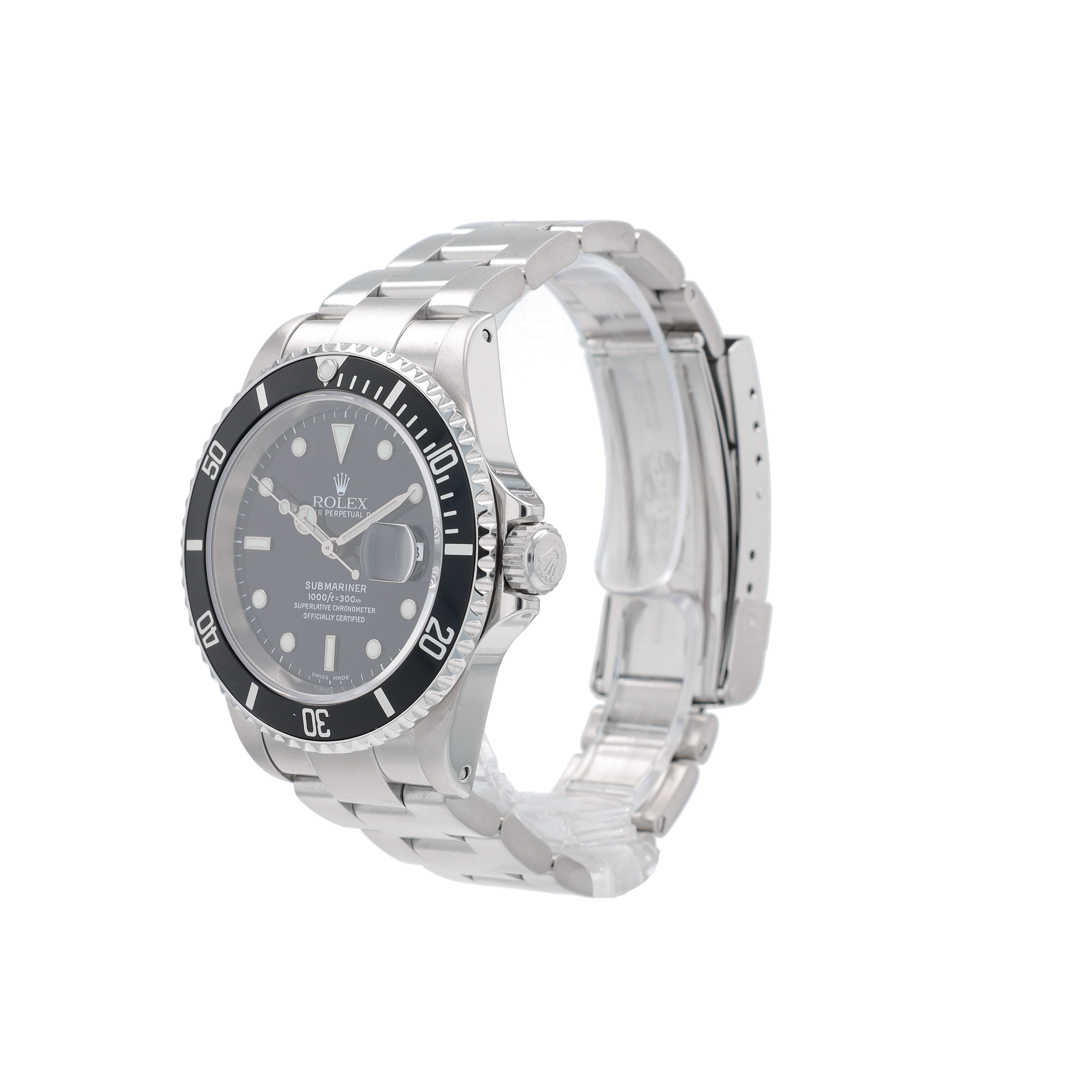 Rolex Submariner 16610 40mm Black luminous Index Dial Rotating Bezel Bezel Oyster Band - Luxuriant Concierge