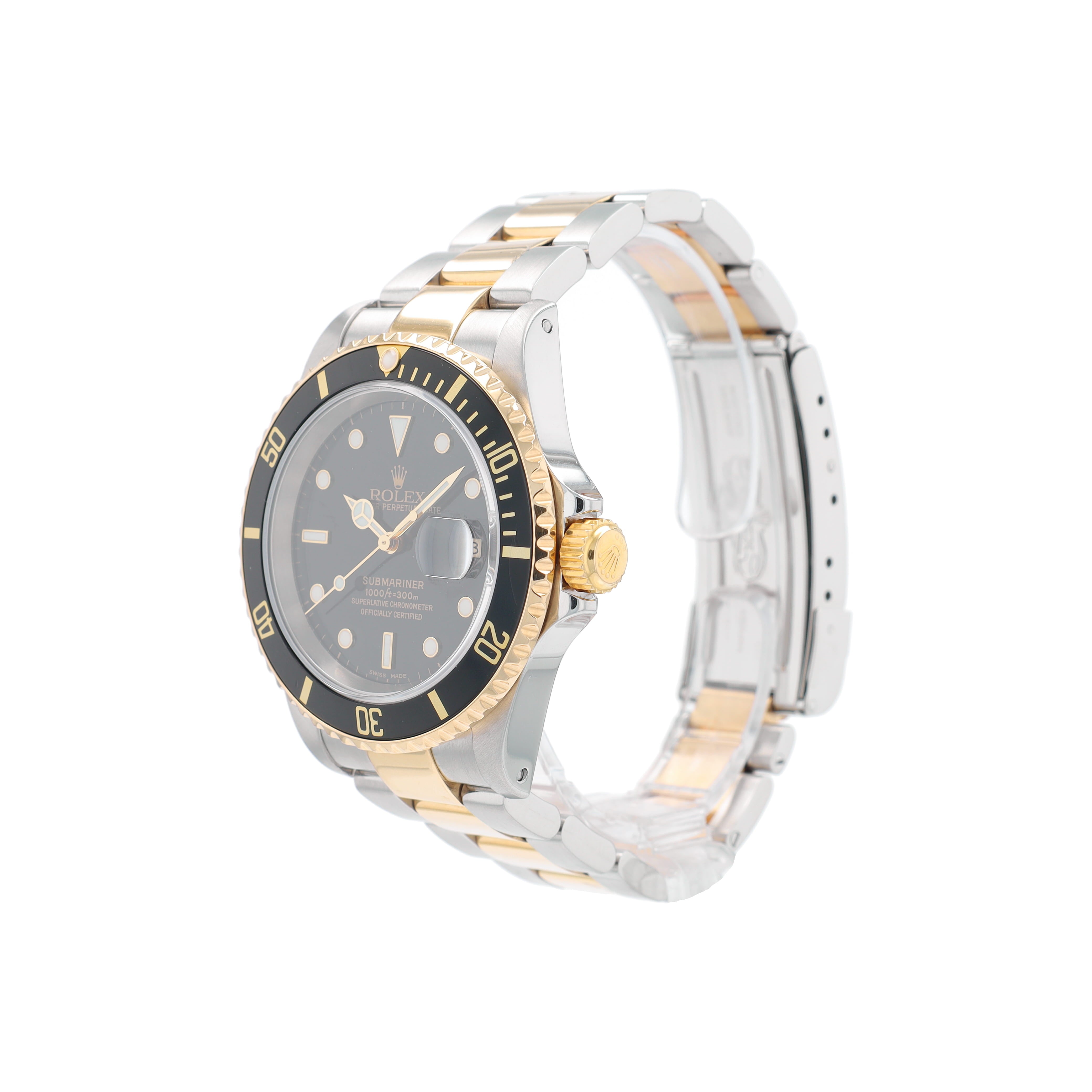 Rolex Submariner 16613 40mm Black Luminous dots Dial Rotatable Bezel with Black Insert Bezel Oyster Band - Luxuriant Concierge