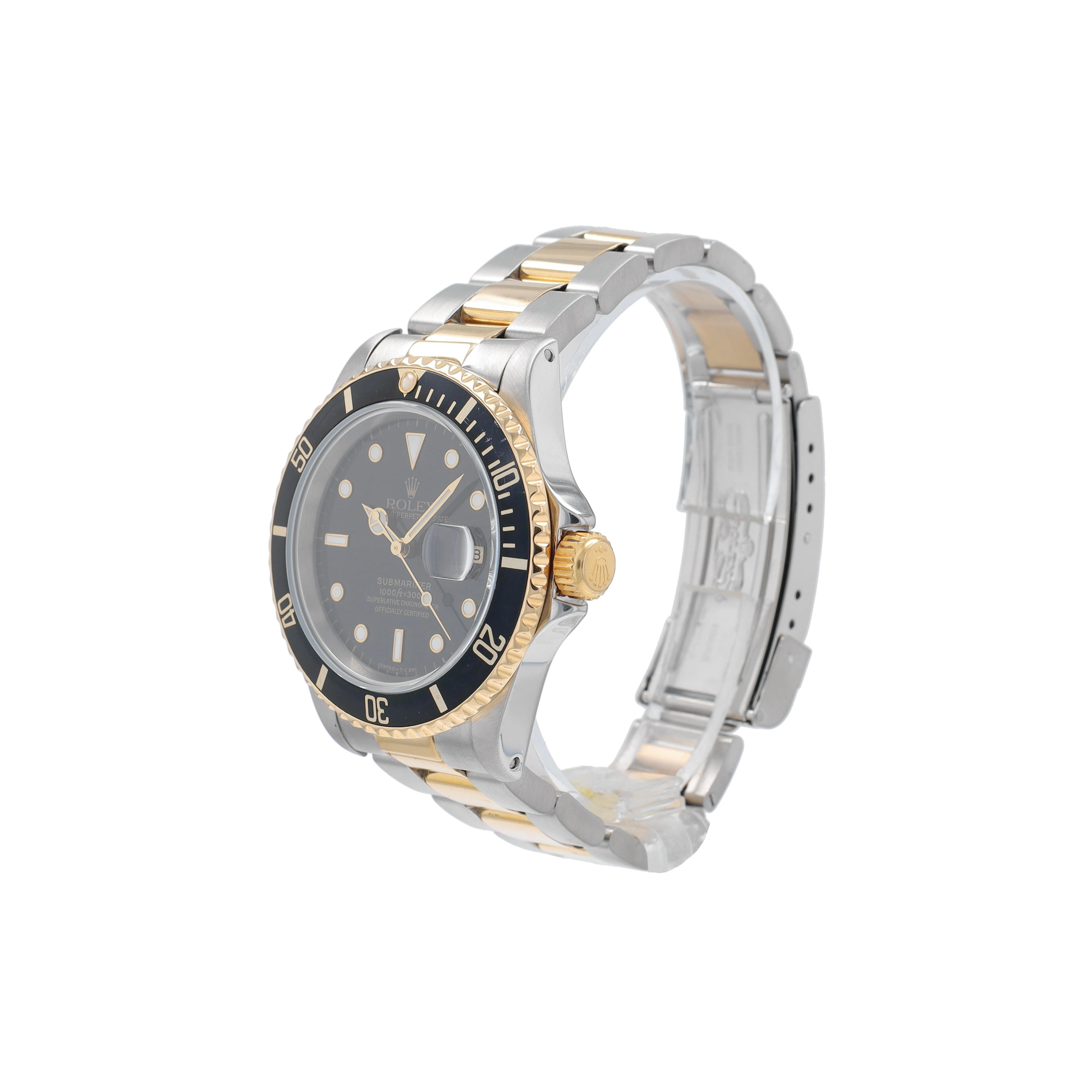 Rolex Submariner 16613 40mm Black Luminous Dial Rotating Bezel with Black Insert Bezel Oyster Band - Luxuriant Concierge