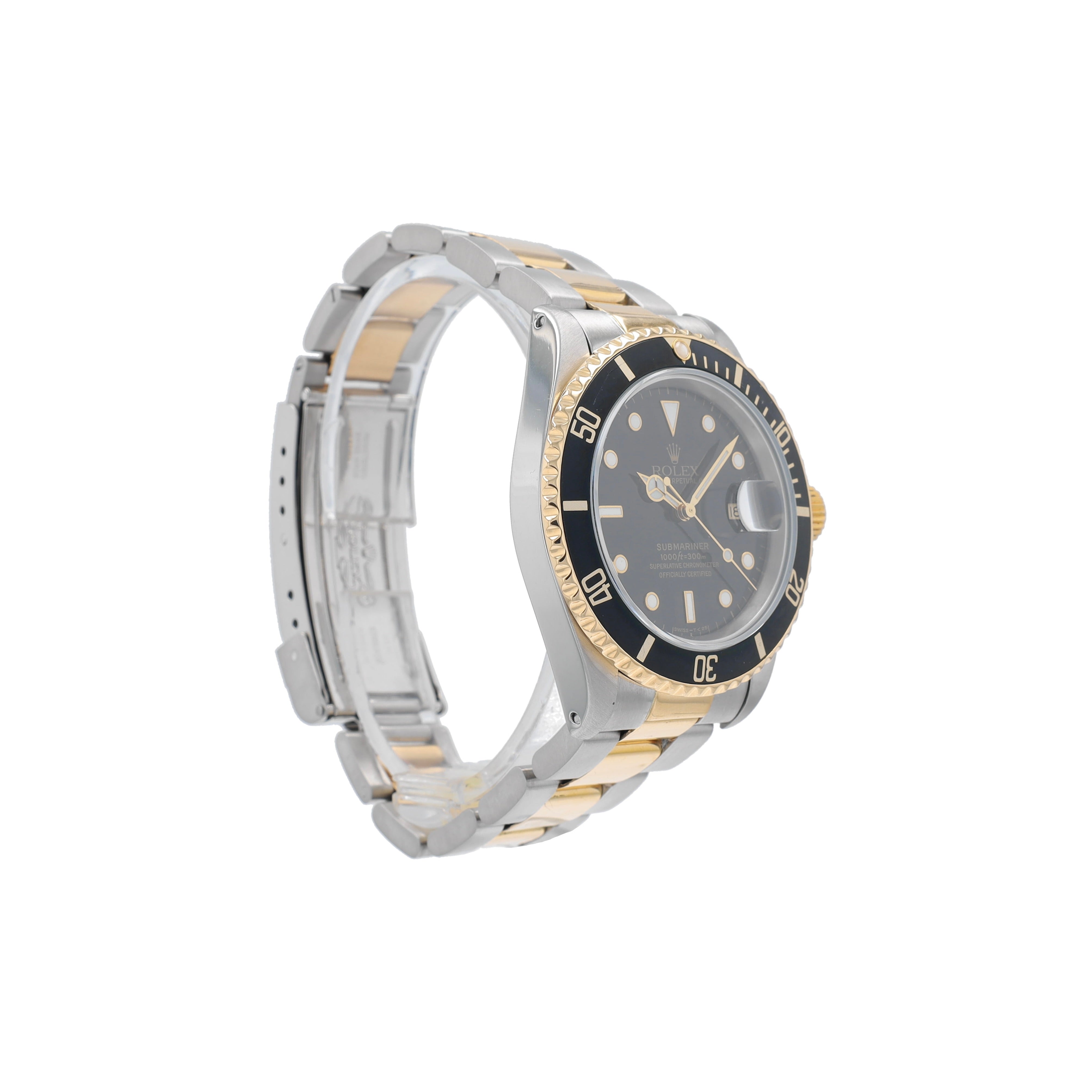 Rolex Submariner 16613 40mm Black Luminous Dial Rotating Bezel with Black Insert Bezel Oyster Band - Luxuriant Concierge