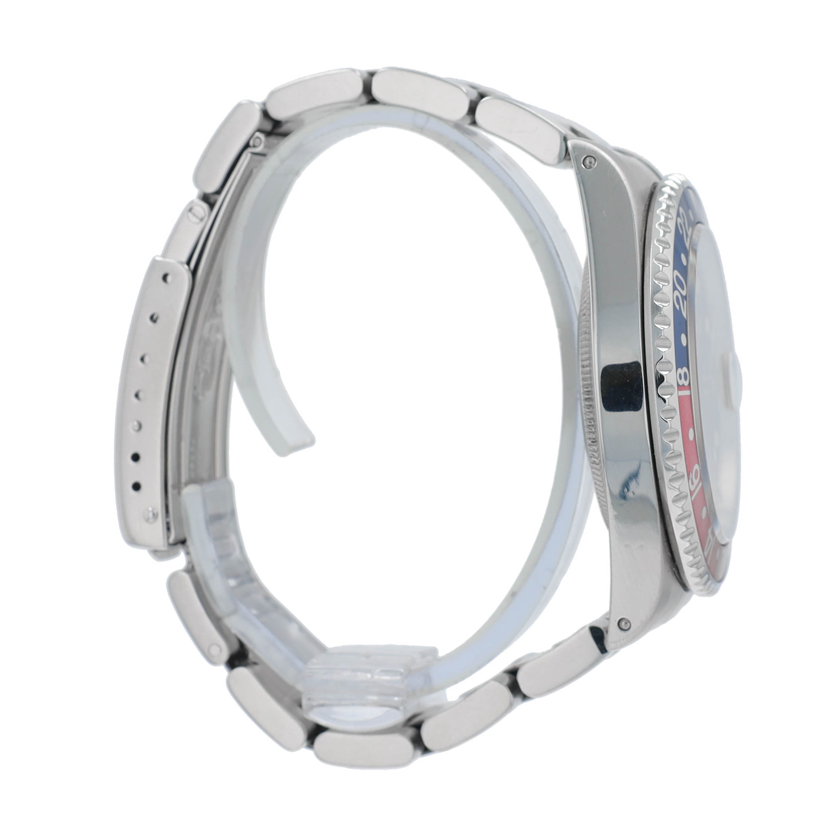 Rolex GMT Master II 16700 40mm Black White Lminous Dial Rotatable Pepsi Bezel Oyster Band