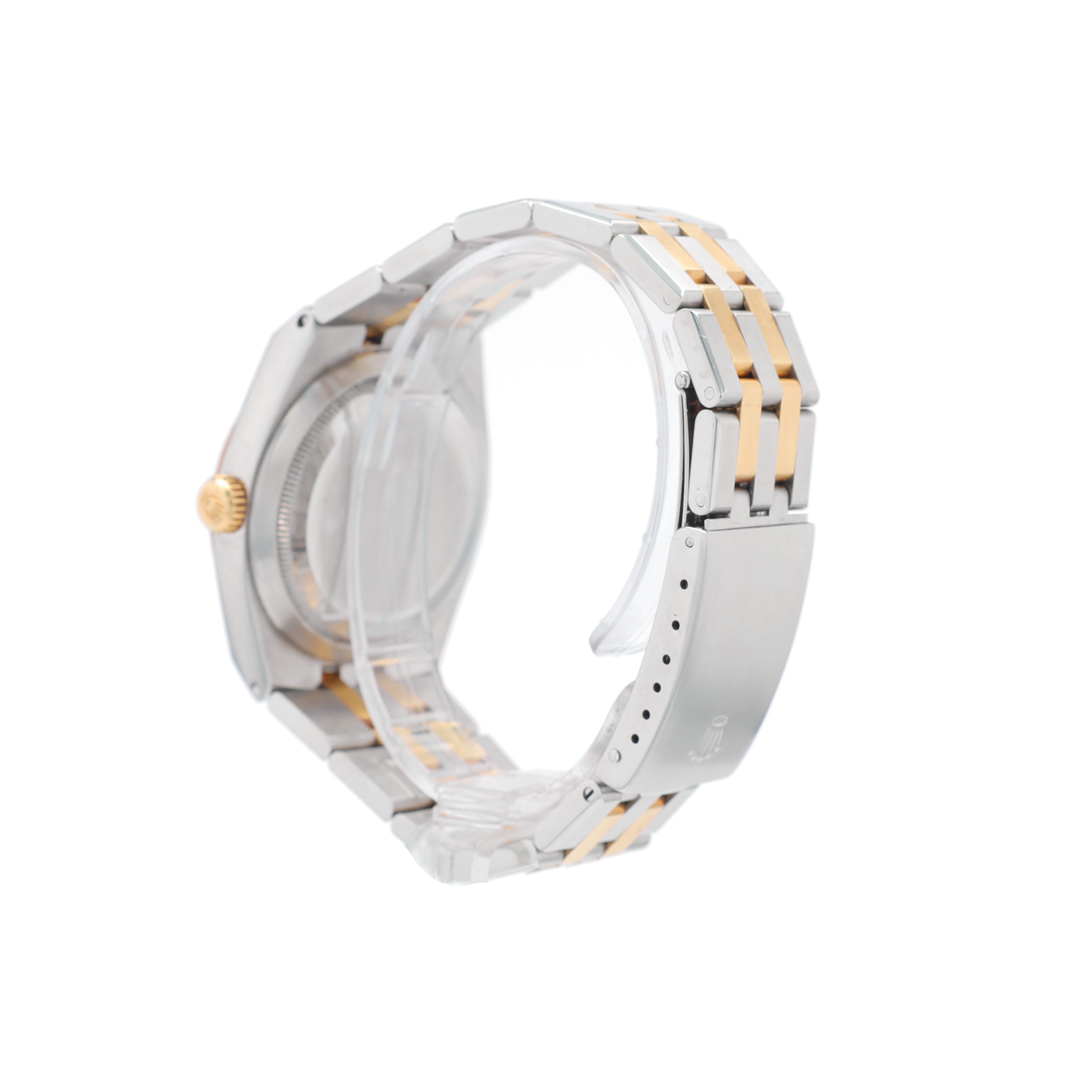Rolex Datejust 17013 36mm Champagne Index Dial Fluted Bezel Integrated Band - Luxuriant Concierge