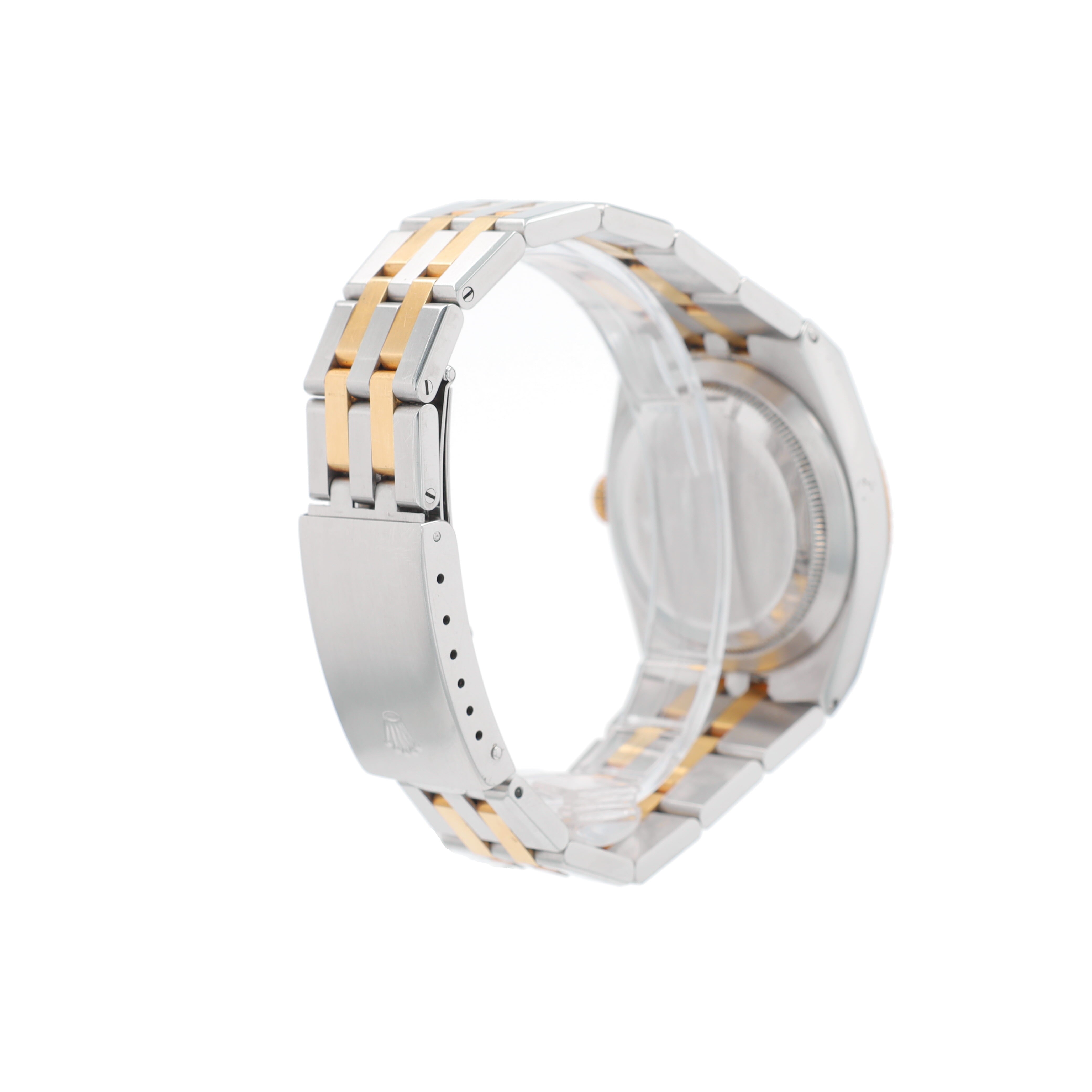 Rolex Datejust 17013 36mm Champagne Index Dial Fluted Bezel Integrated Band - Luxuriant Concierge