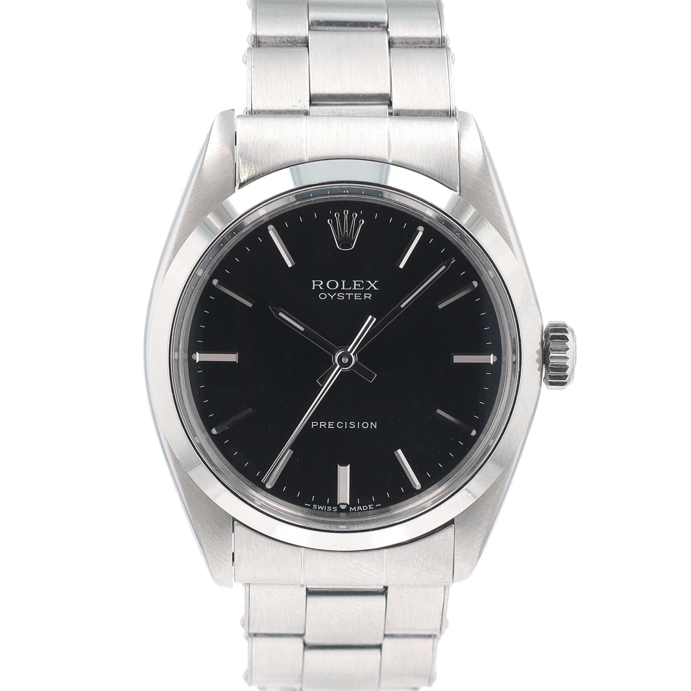 Rolex Oyster Perpetual 6426 34mm Black Index Dial Bezel Oyster Band - Luxuriant Concierge