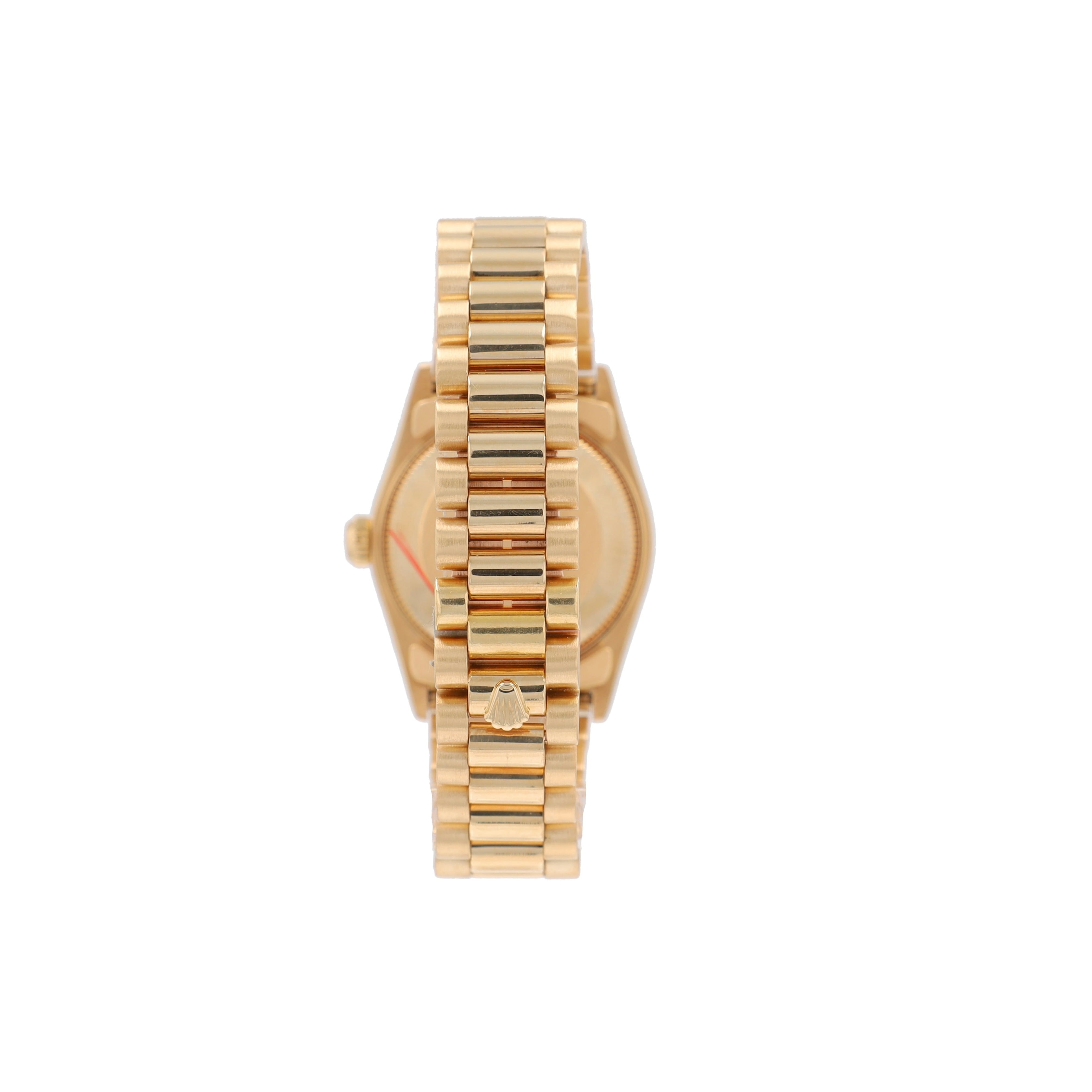 Rolex Datejust 68258 31mm Champagne Daimonds Dial Pyramid Bezel President Band - Luxuriant Concierge