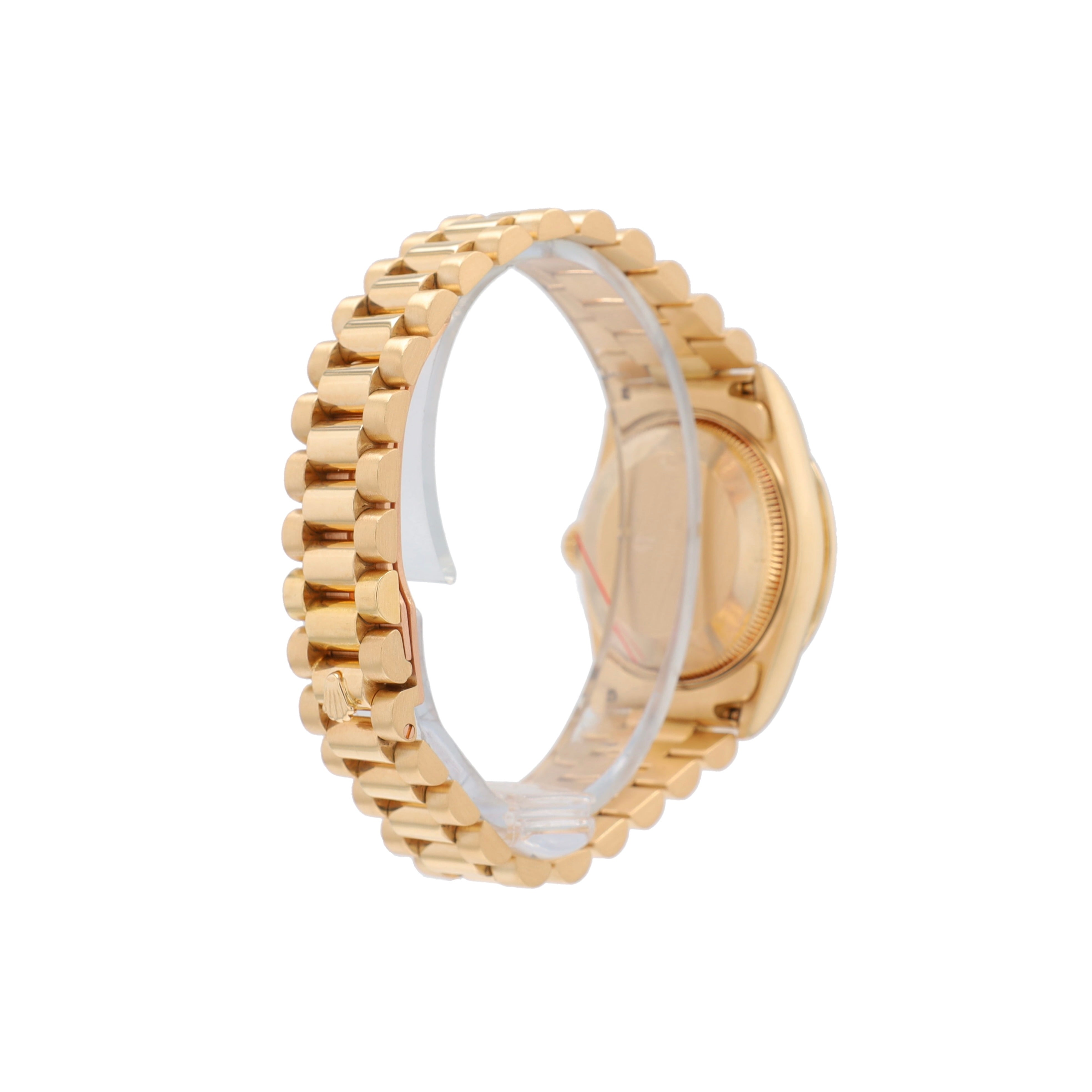 Rolex Datejust 68258 31mm Champagne Daimonds Dial Pyramid Bezel President Band - Luxuriant Concierge