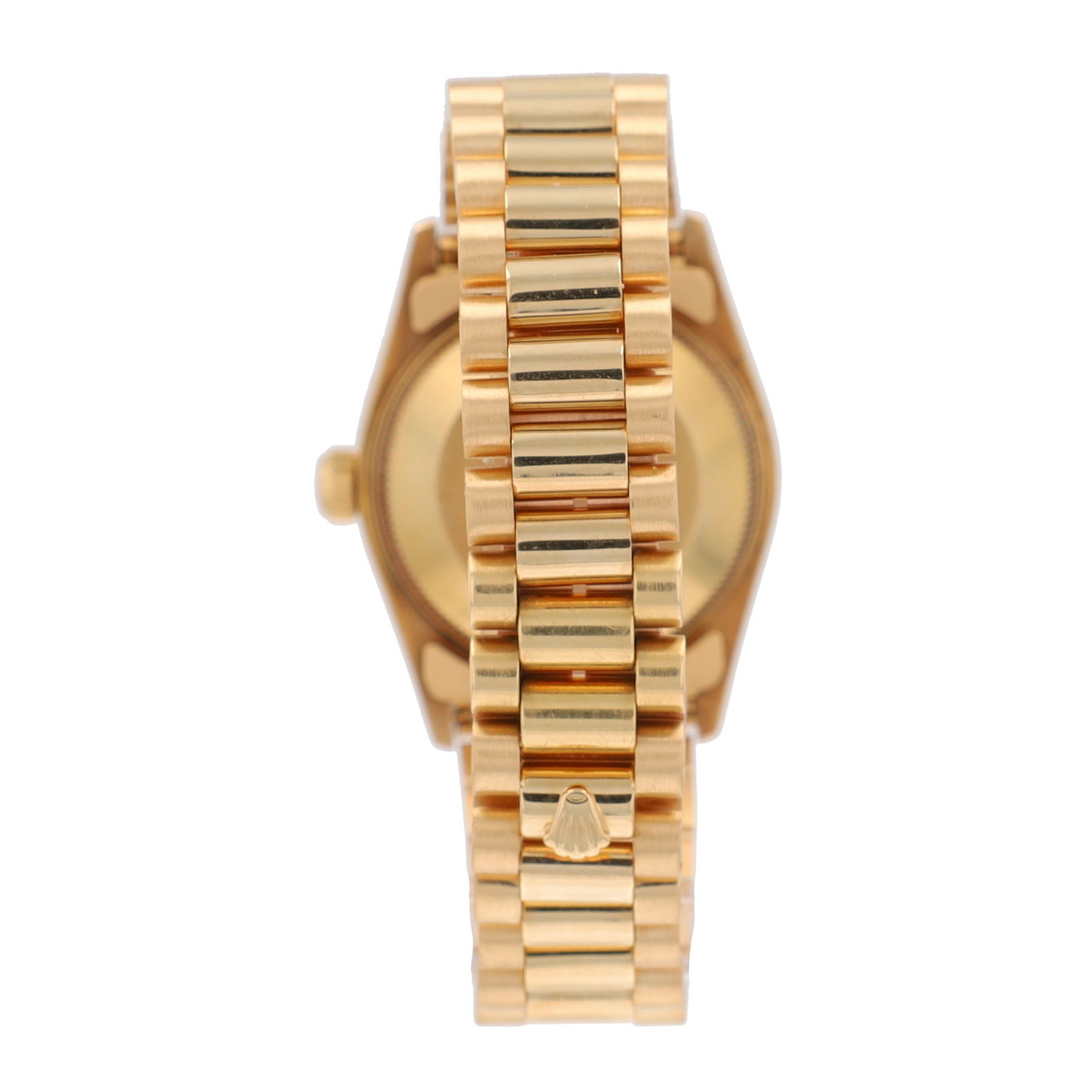 Rolex Datejust 68278 31mm White Roman Numeral Dial Fluted Bezel President Band - Luxuriant Concierge