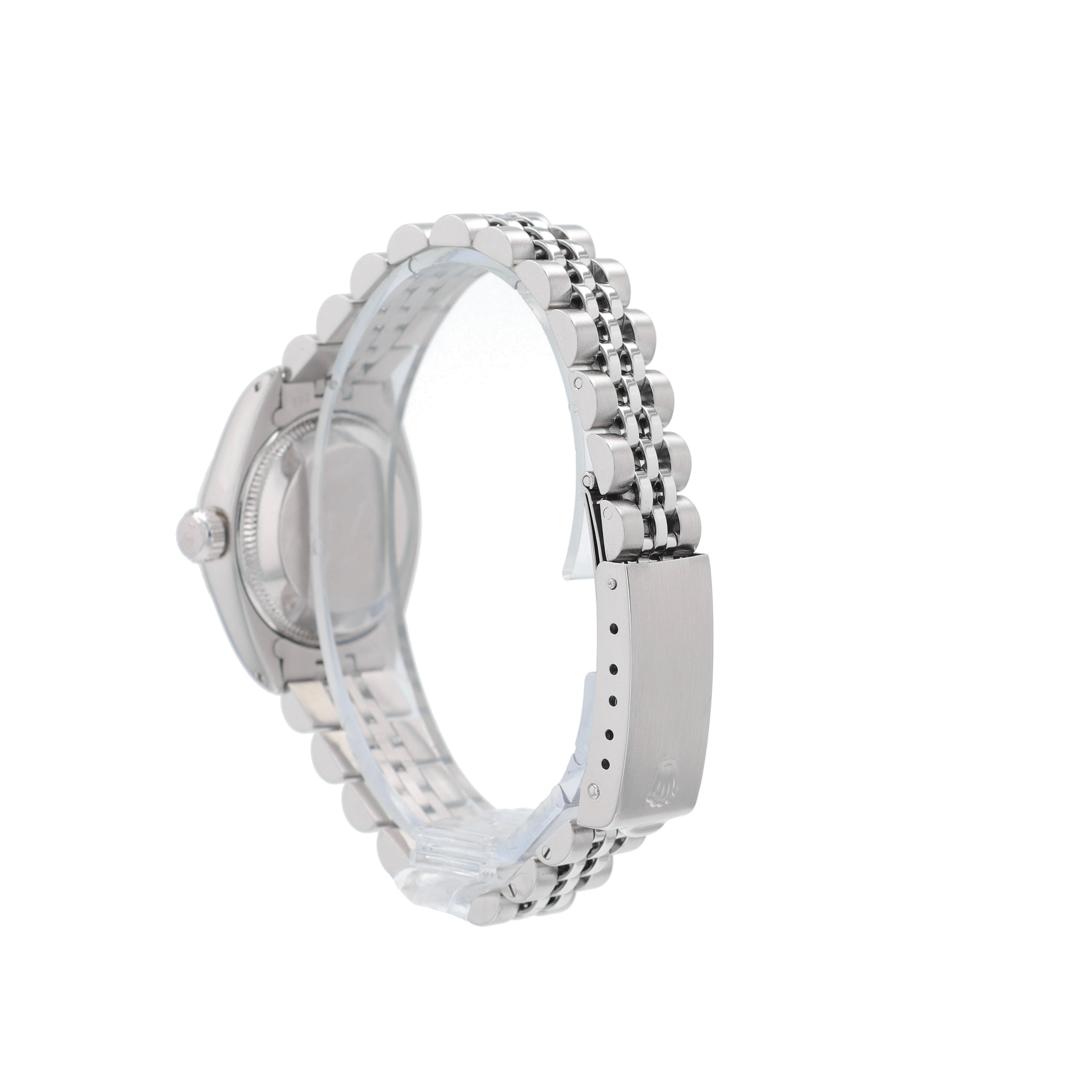 Rolex Date 6917 26mm Silver Index Dial Fluted Bezel Jubilee Band - Luxuriant Concierge