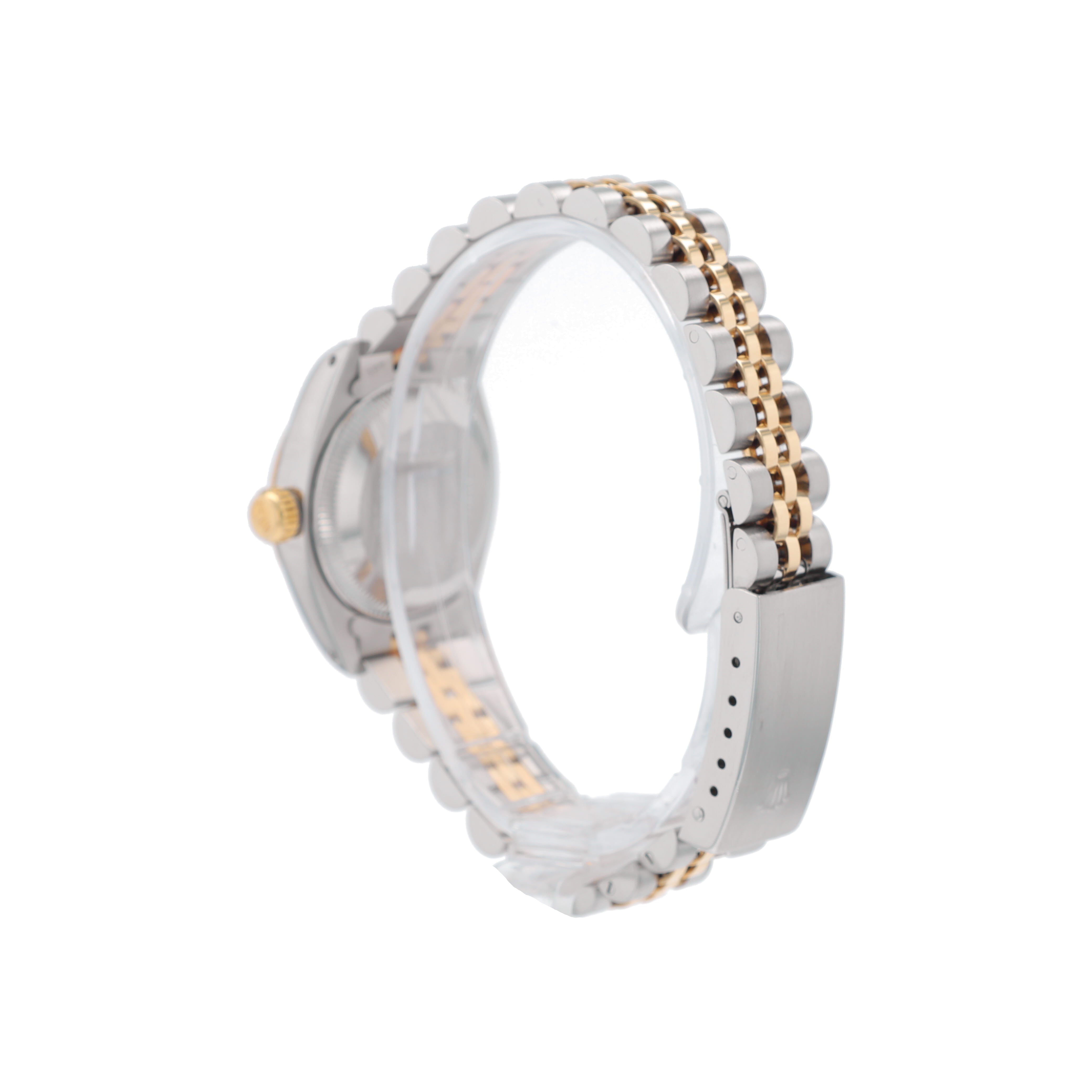B&P Rolex Date 6917 26mm Champagne Index Dial Fluted Bezel Jubilee Band - Luxuriant Concierge