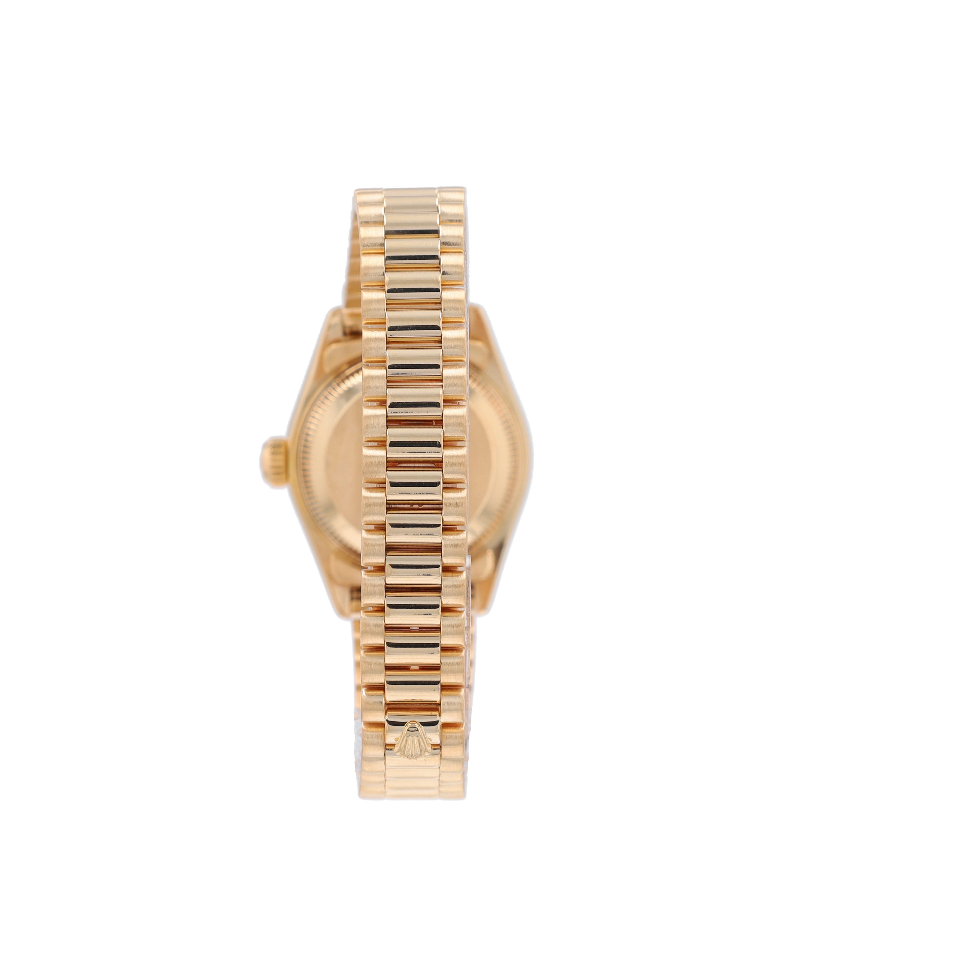Rolex Datejust 69178 26mm Champagne Index Dial Fluted Bezel President Band - Luxuriant Concierge