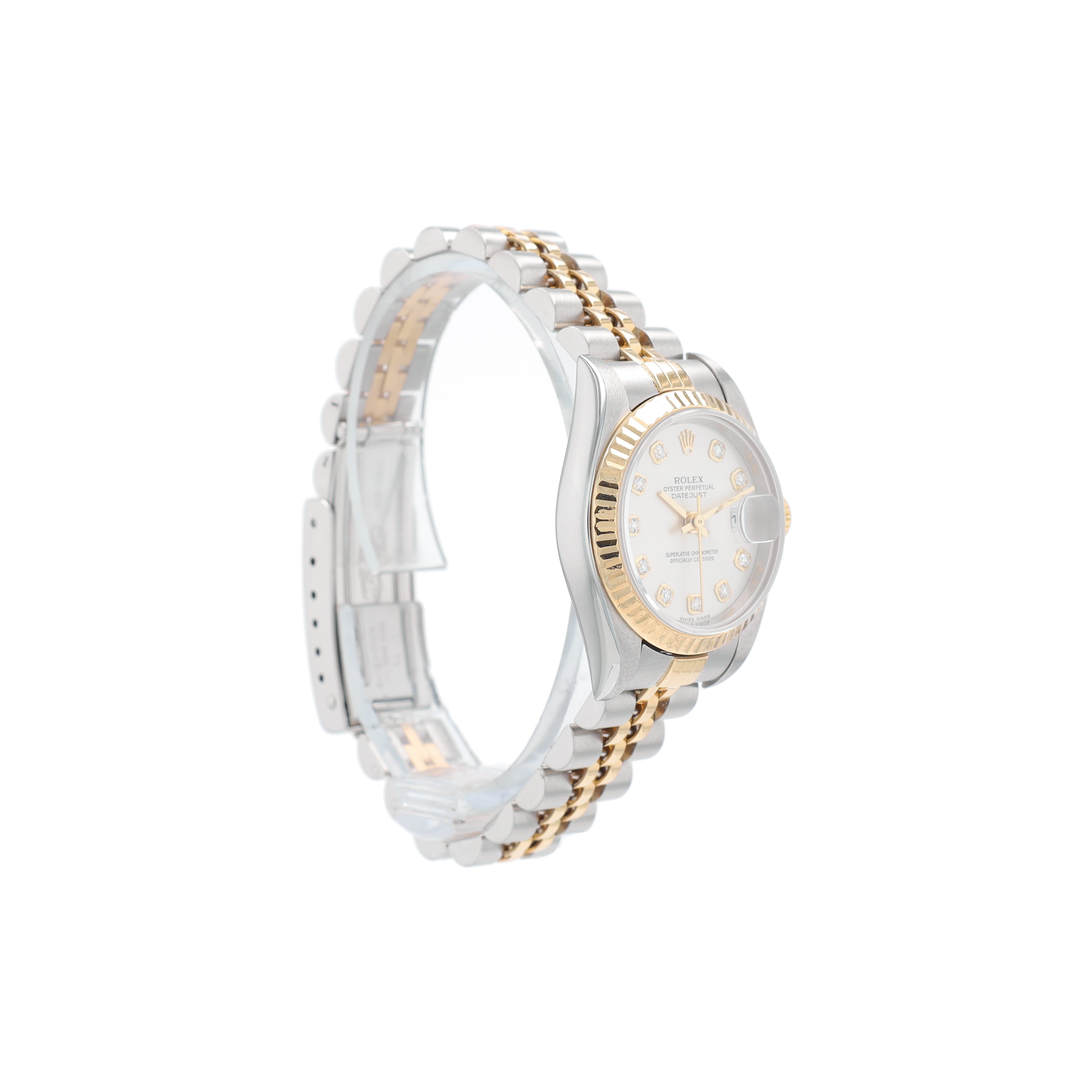 Rolex Datejust 79173 26mm Silver Diamonds (N.S) Dial Fluted Bezel Jubilee Band - Luxuriant Concierge