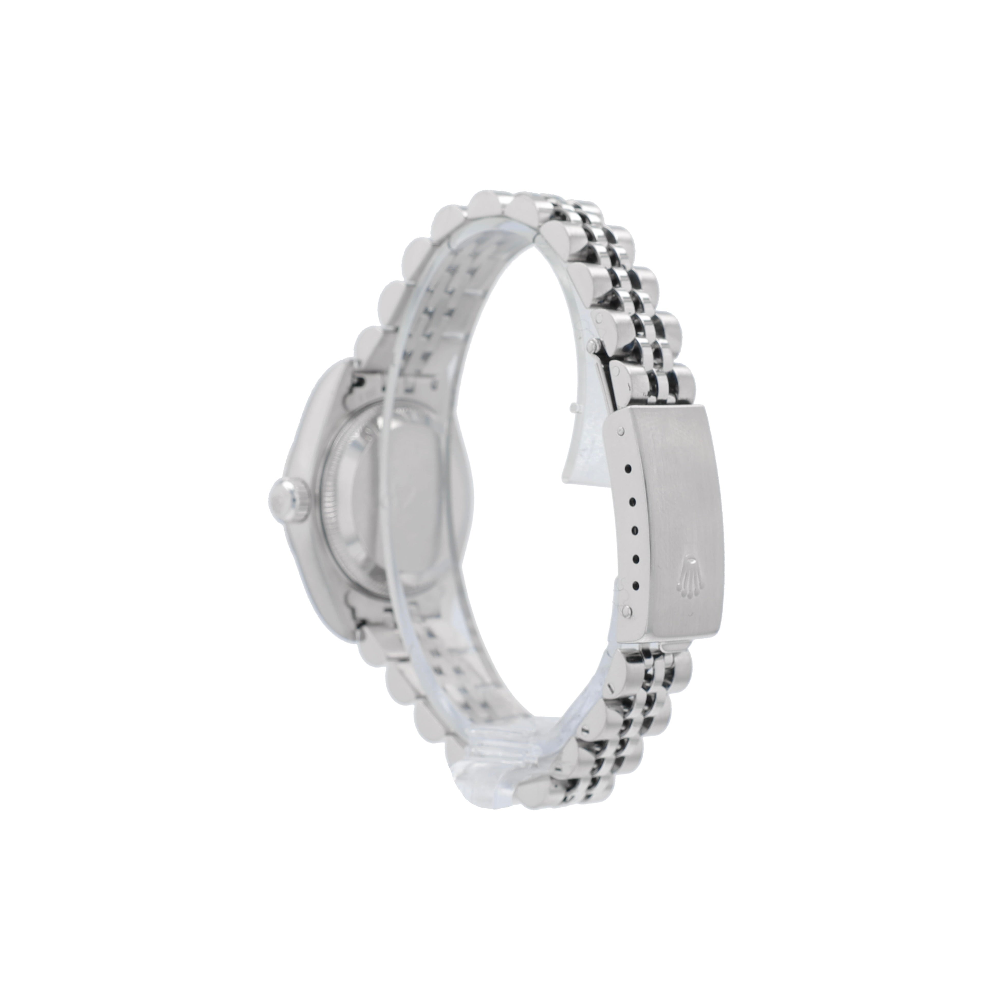 Rolex Datejust 79174 26mm White Mother of Pearl Diamond Dial Fluted Bezel Jubilee Band - Luxuriant Concierge